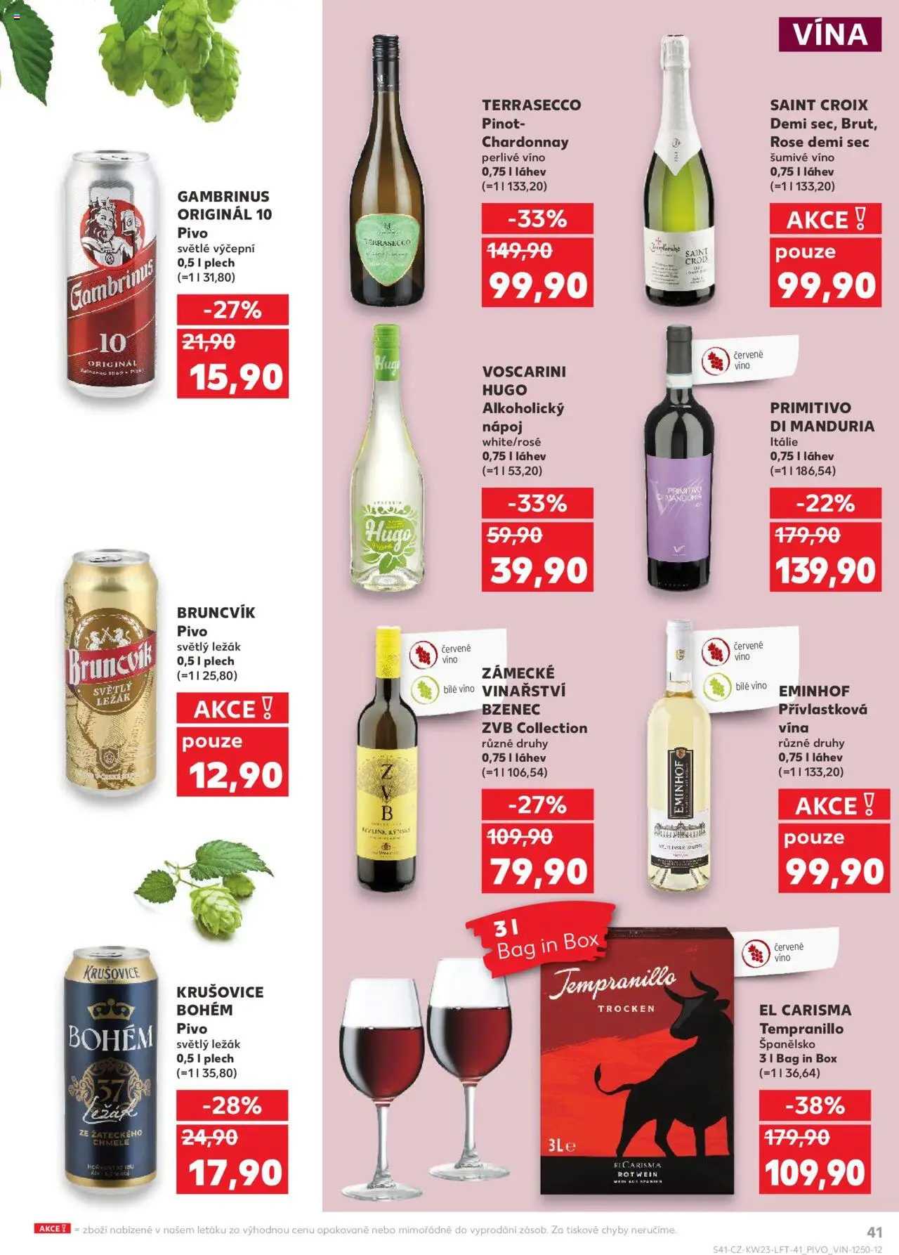 Kaufland leták - Praha 8 od 04.06.2025 | Strana: 41 | Produkty: Box, Pivo, Krušovice, Gambrinus