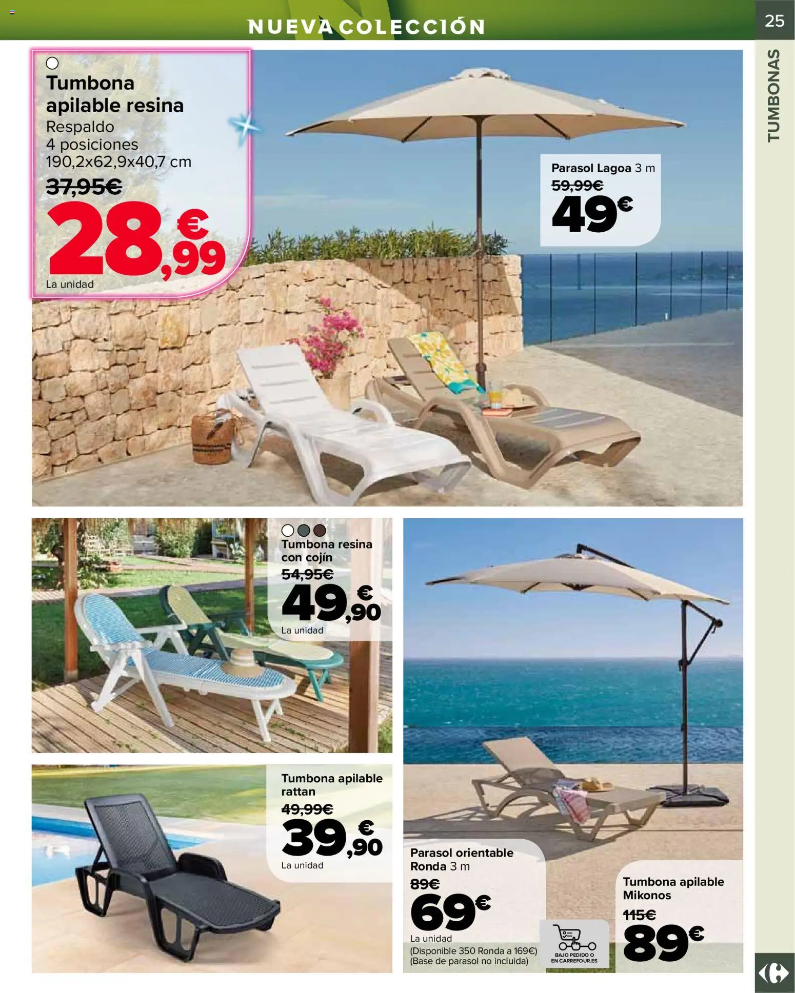 Carrefour Jardin │ válido desde el 14.04.2026 | Página: 25 | Productos: Tumbona, Cojín