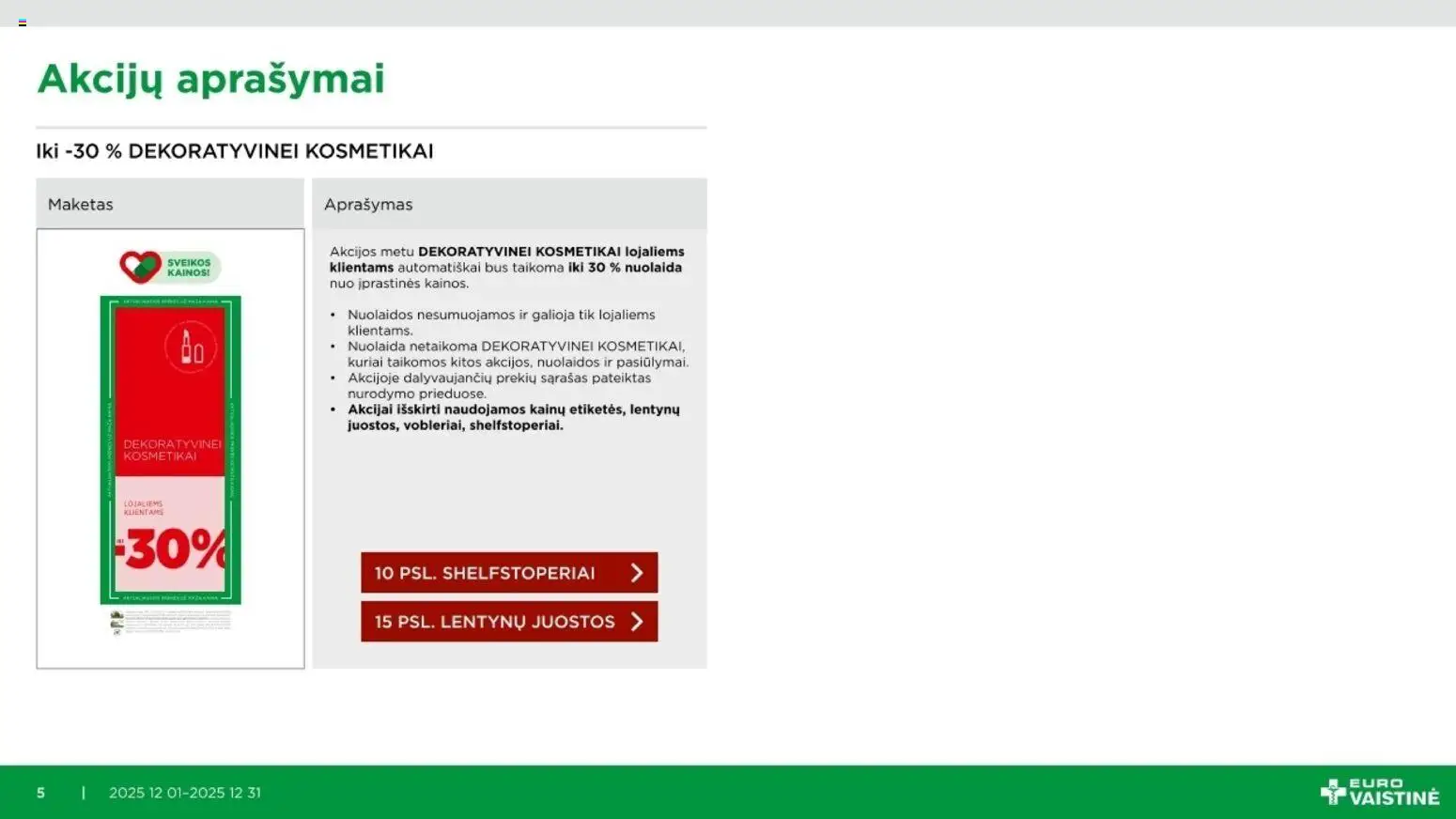 EUROVAISTINĖ akcijos nuo 01.12.2025 | Puslapis: 5