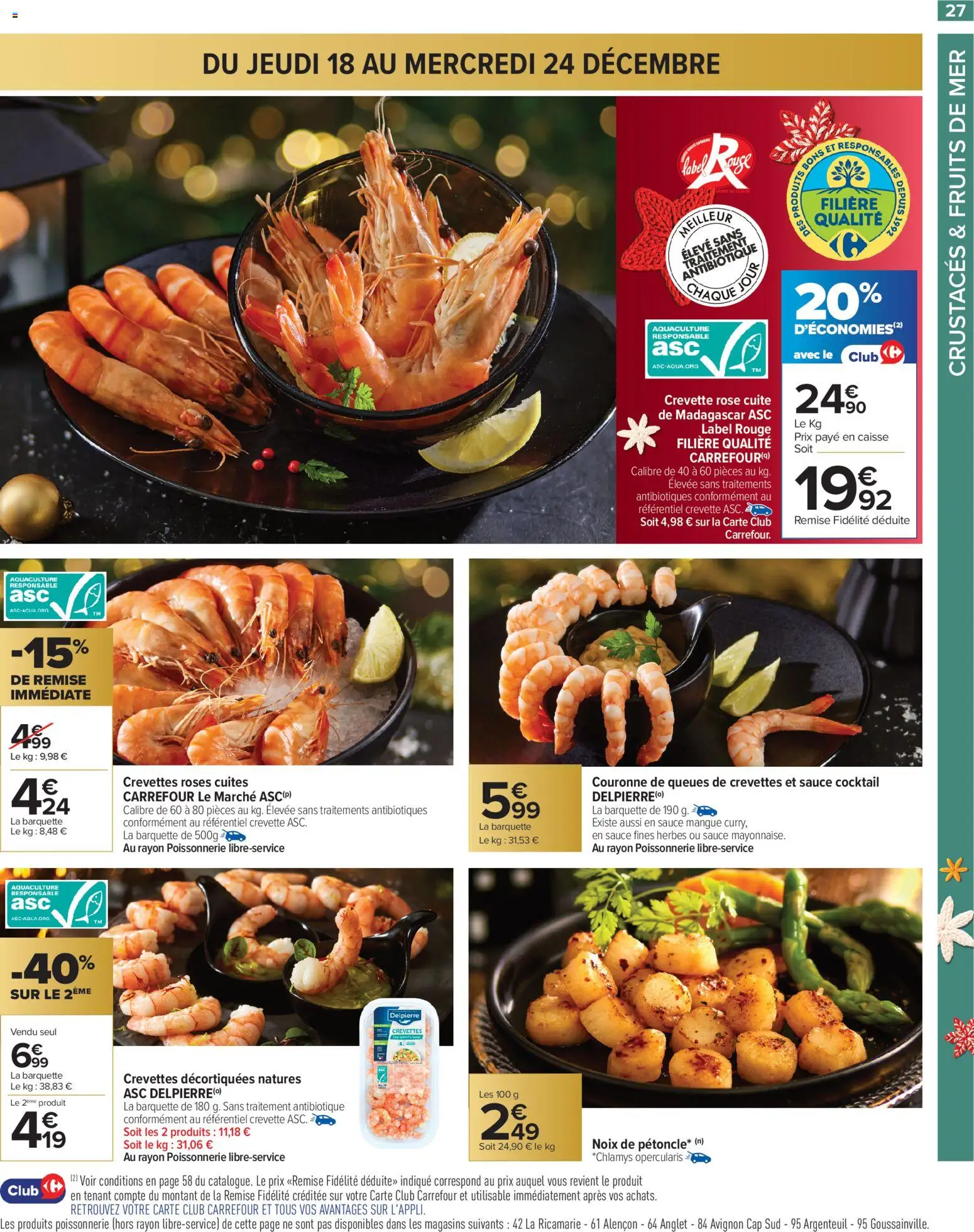 {H1} | Page: 27 | Produits: Fruits de mer, Mangue, Crevette, Crevettes
