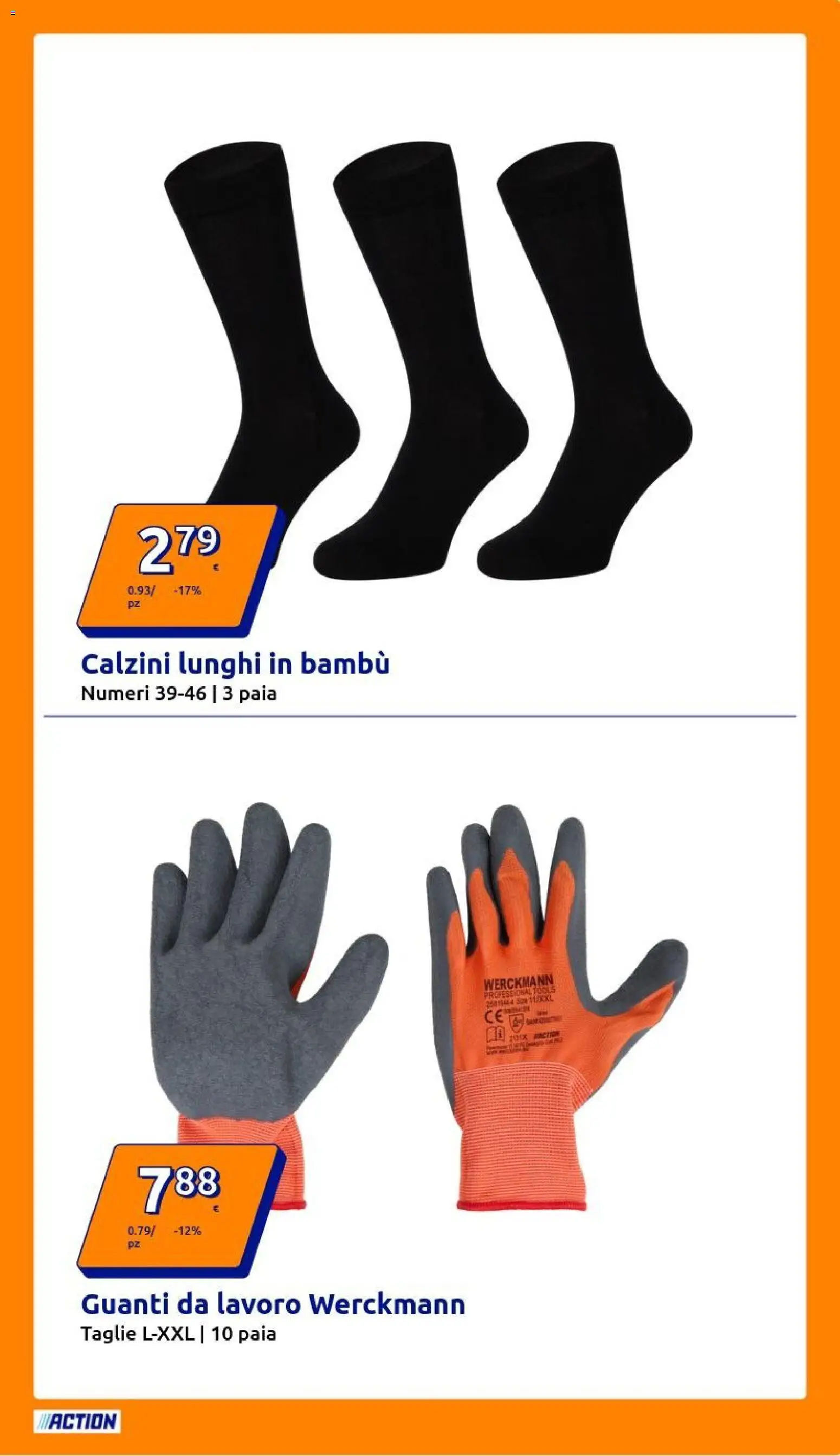 Volantino Action del 18.02.2026 | Pagina: 23 | Prodotti: Calzini, Guanti