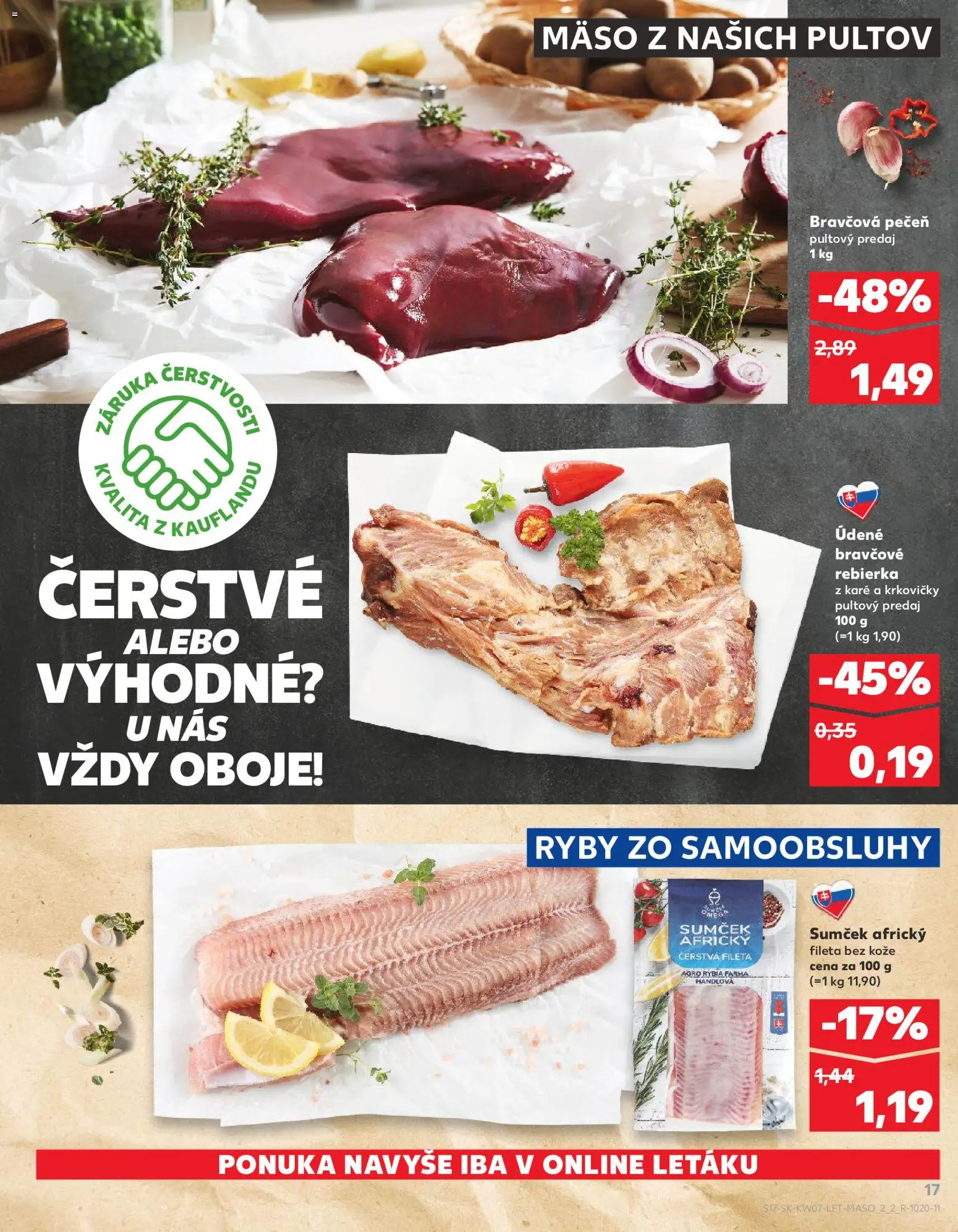 Nové Kaufland akcie – leták je platný od 12.02.2026 | Strana: 17 | Produkty: Ryby