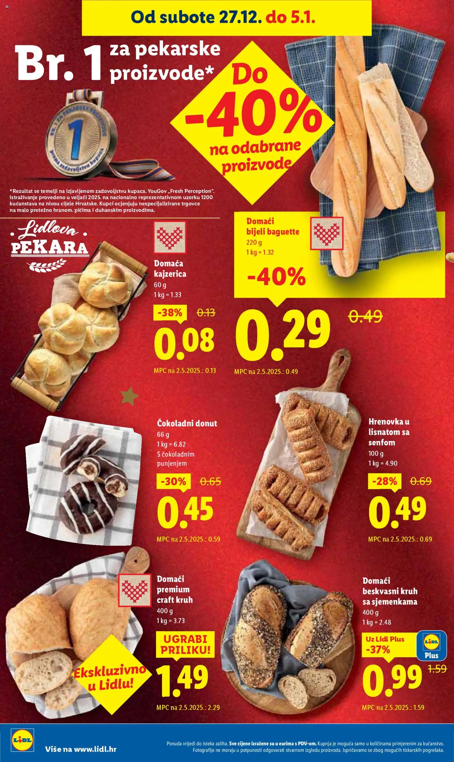 Lidl katalog | vrijedi od 27.12.2025 | Stranica: 6 | Proizvodi: Pekara, Kruh