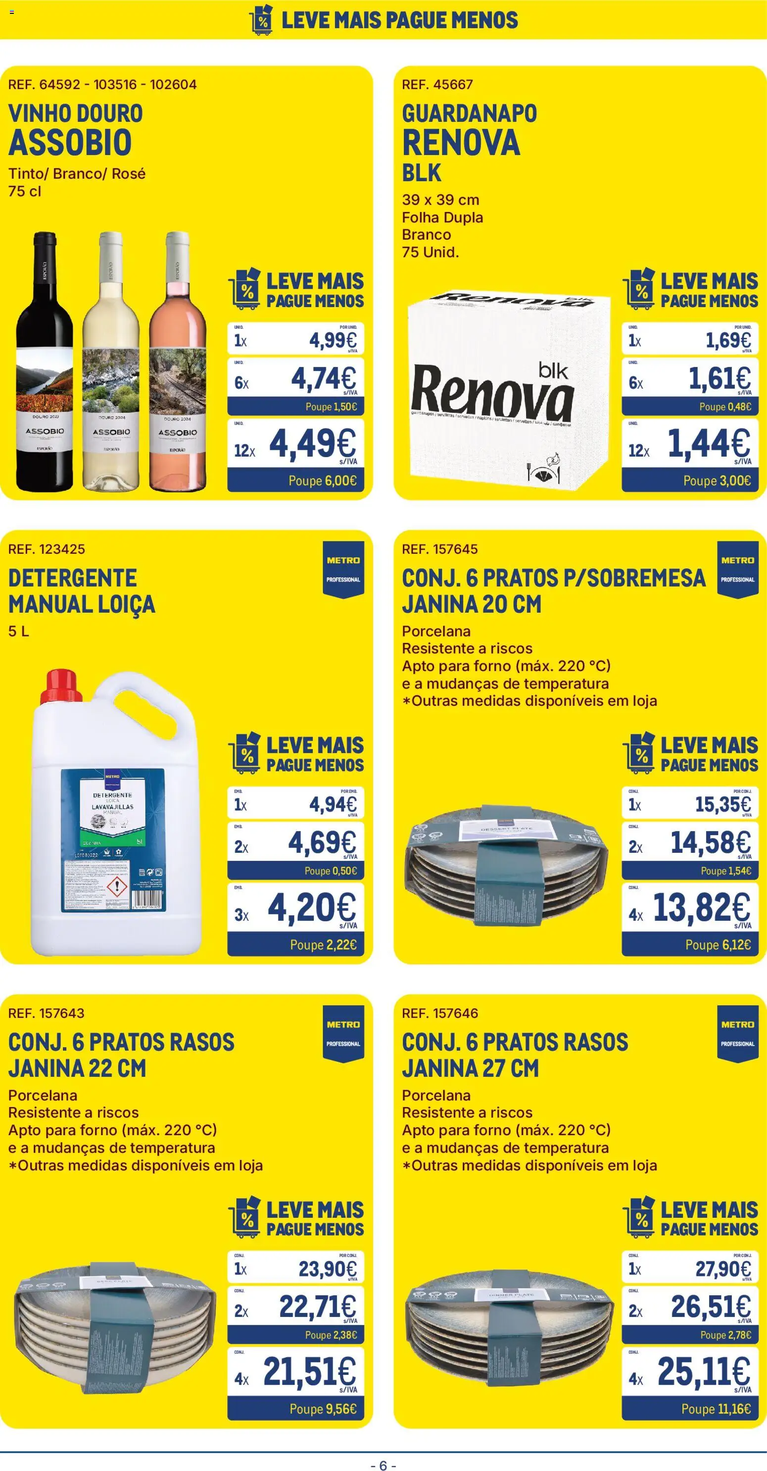 Makro folheto │ válido de 07.04.2026 | Página: 6 | Produtos: Forno, Pratos, Detergente, Vinho