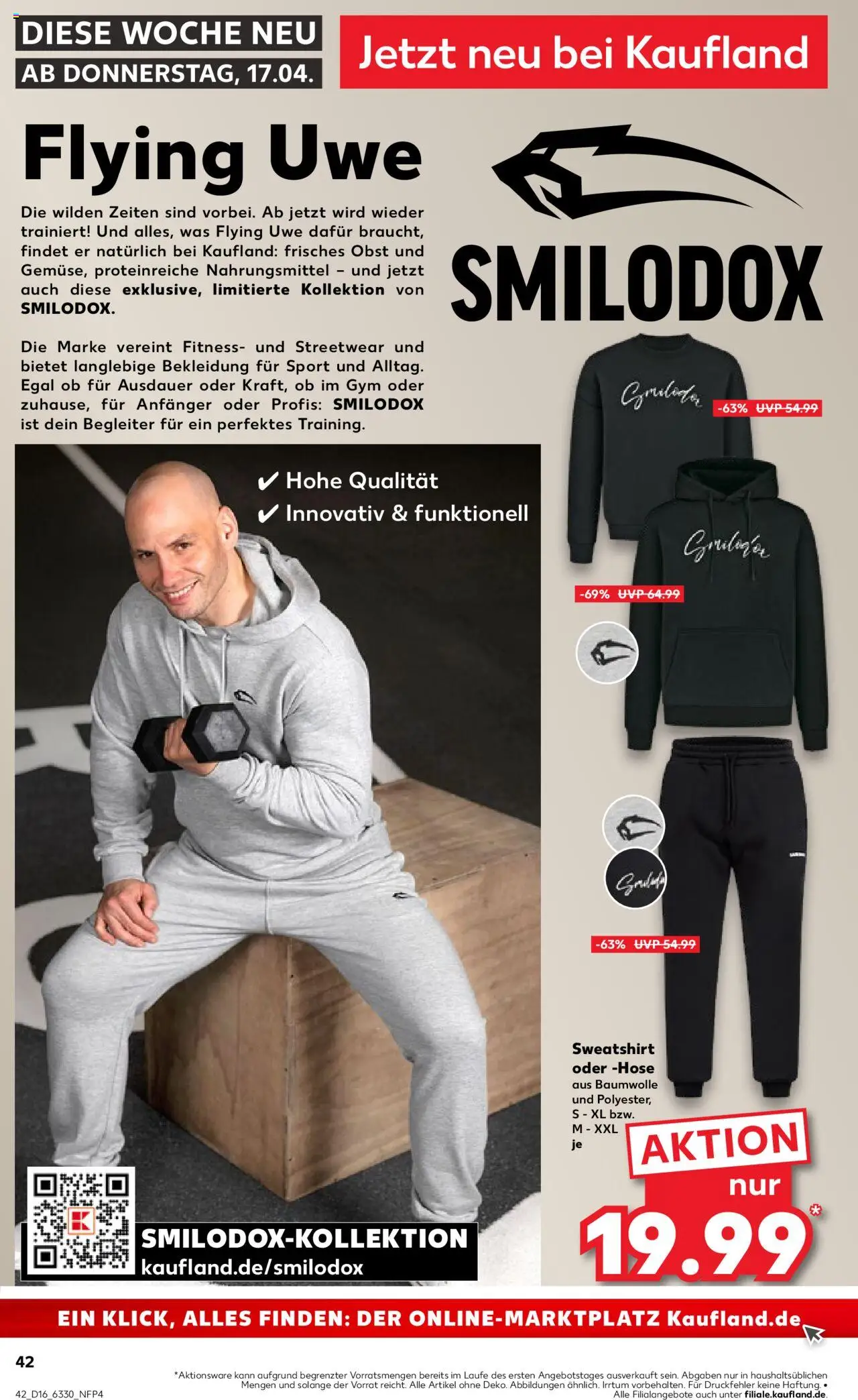 Kaufland - Hamburg, Bergedorfer Straße 106 - gültig ab dem 17.04.2025 | Seite: 42 | Produkte: Sweatshirt, Obst, Bekleidung, Hose