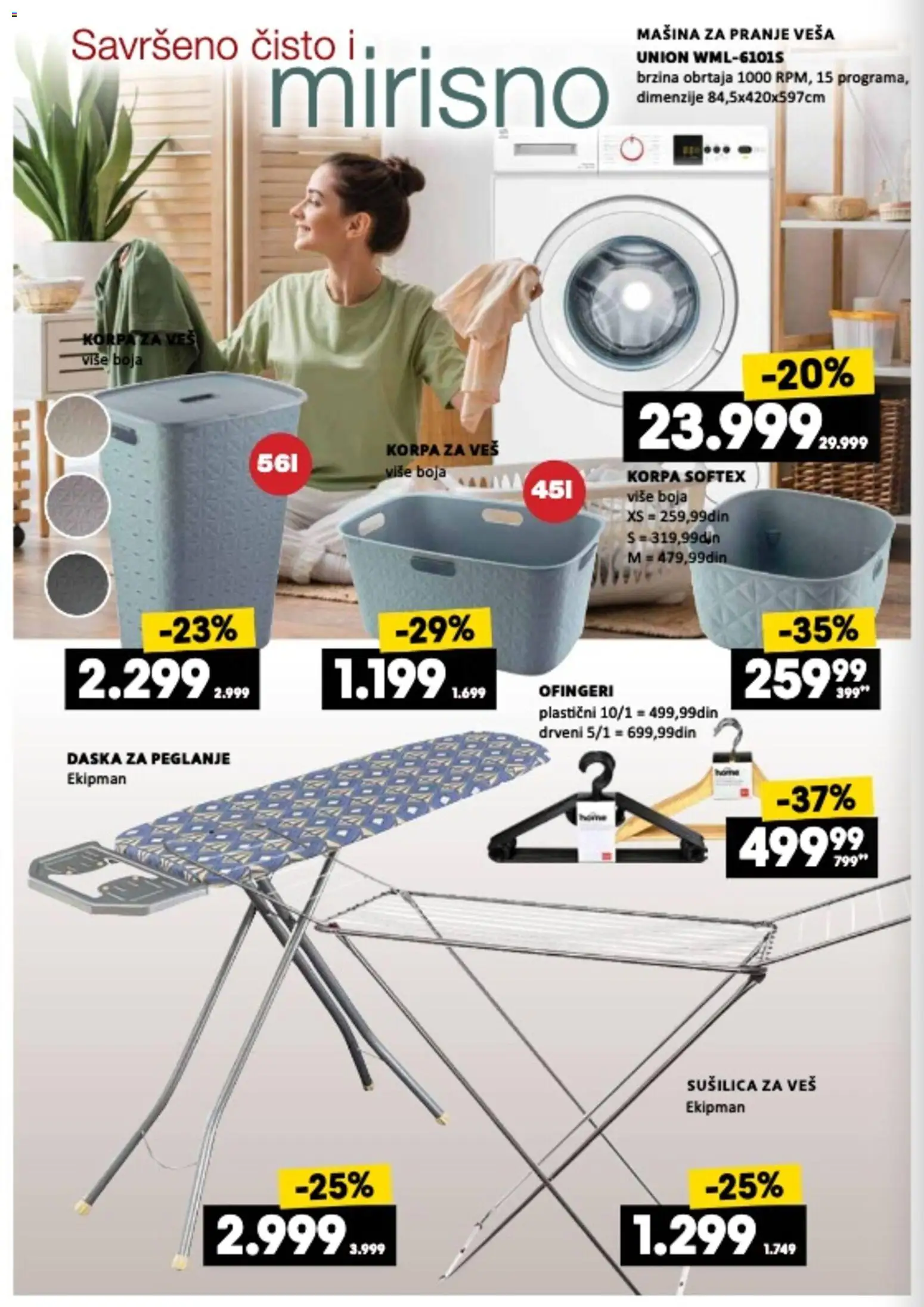 Idea katalog - važi od 23.10.2025 | Strana: 8 | Proizvode: Korpa, Korpa za veš, Mašina za pranje veša, Sušilica za veš