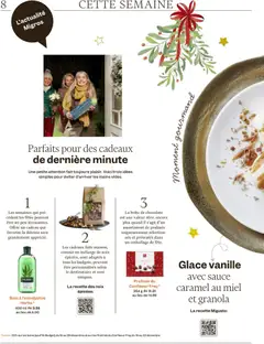 Glace vanille avec sauce caramel au miel et granola, Vanilla ice cream with honey caramel sauce and granola ab 16.12.2025 gültig | Seite: 8