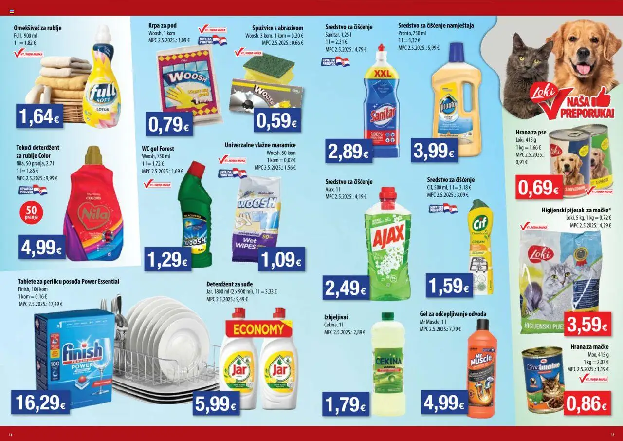 NTL katalog | vrijedi od 17.09.2025 | Stranica: 8 | Proizvodi: Vlažne maramice, Hrana za mačke, Tekući deterdžent, Finish