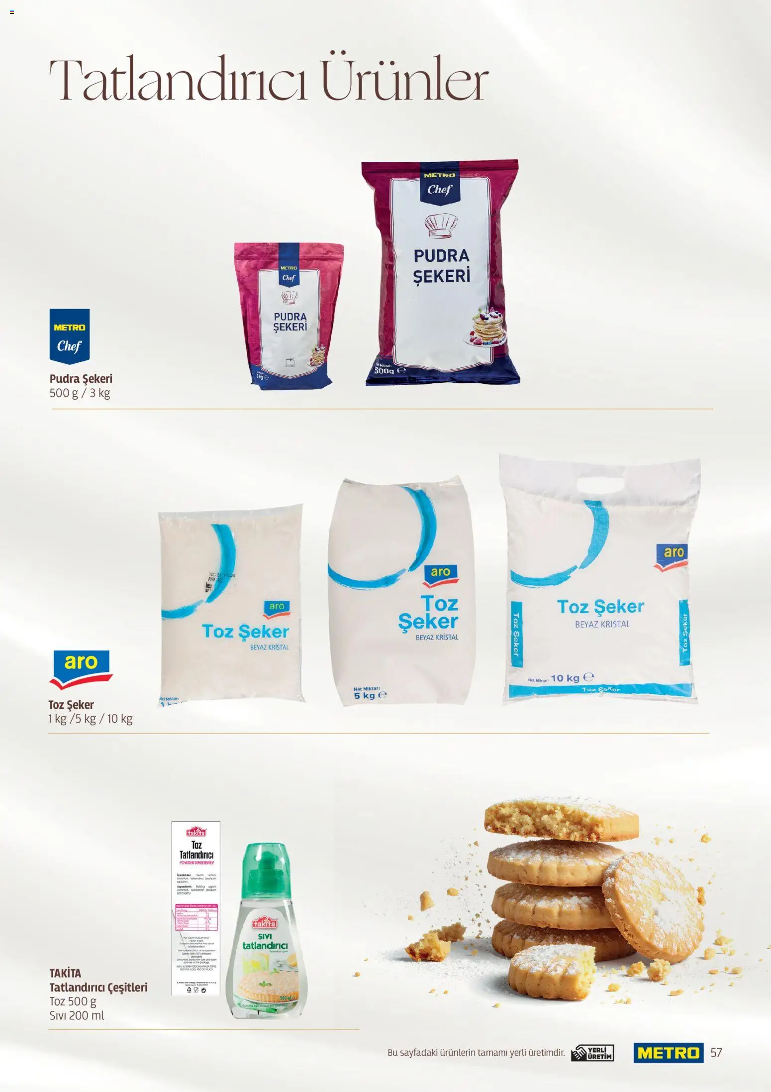 Metro - Pastacılık Kataloğu - 06.04.2026 tarihinden itibaren geçerlidir | Sayfa: 57 | Ürünler: Pudra, Şeker, Toz şeker, Tatlandırıcı