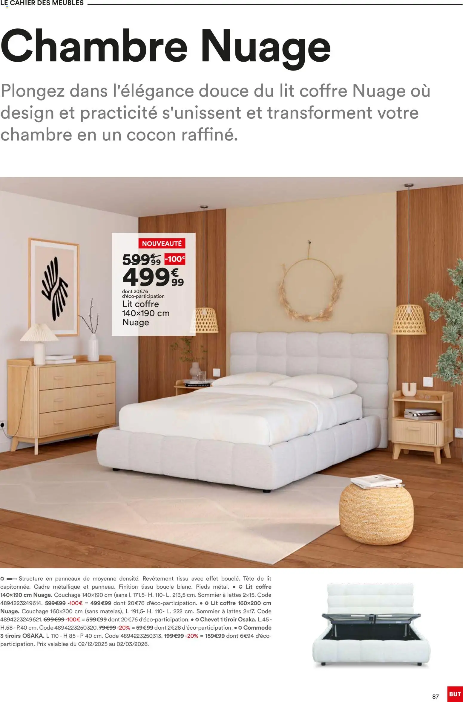 {H1} | Page: 87 | Produits: Commode, Sommier, Tiroirs, Cadre