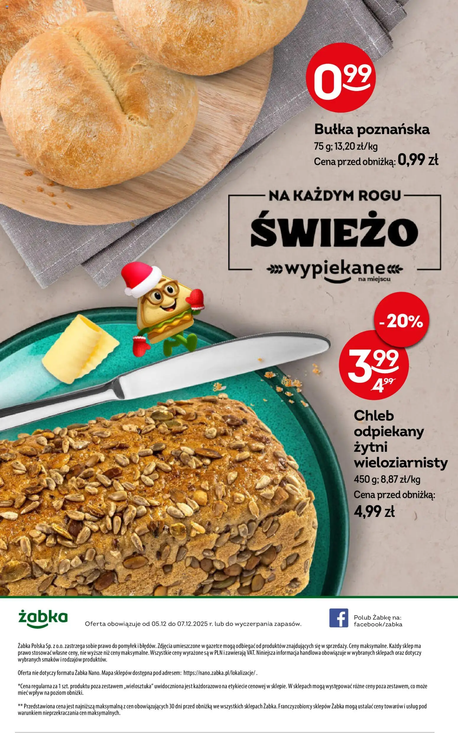 Żabka Gazetka - Weekendowe promocje od 05.12.2025 | Strona: 6 | Produkty: Bułka, Chleb, Bułka poznańska