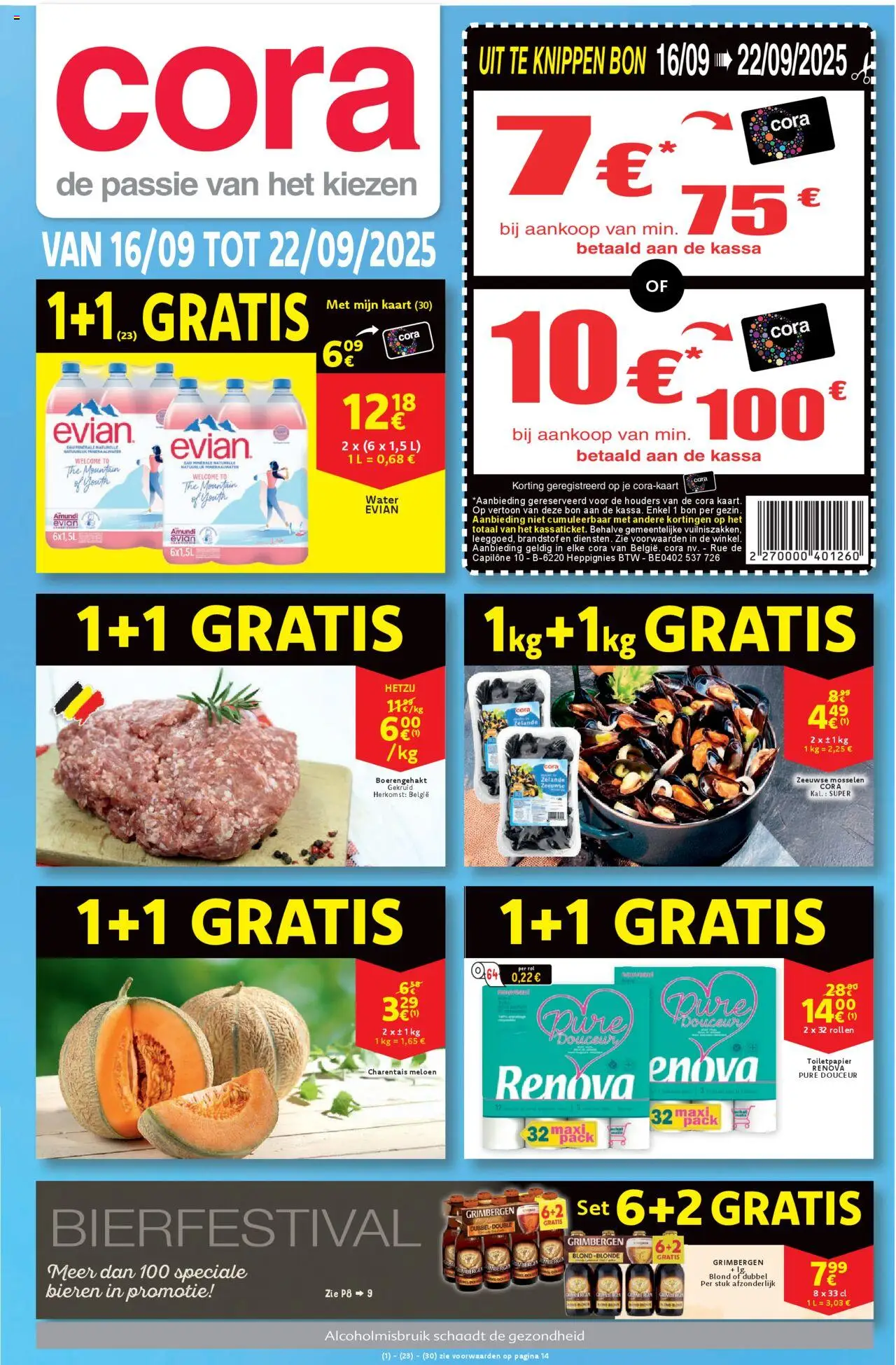  | Pagina: 1 | Producten: Mosselen, Meloen, Mineraalwater, Kaart