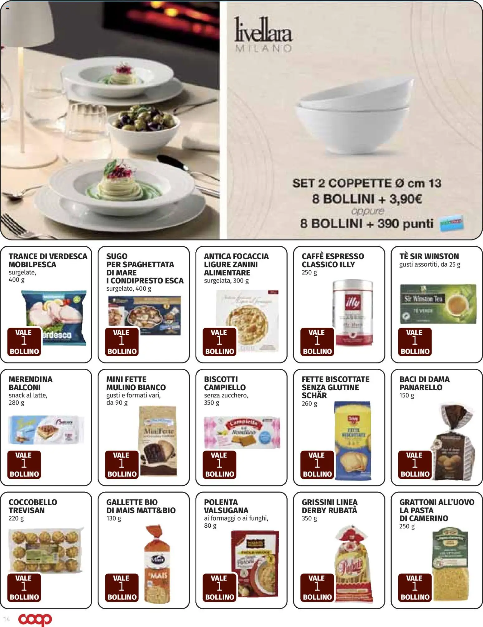 Volantino COOP del 08.01.2026 | Pagina: 14 | Prodotti: Caffè, Biscotti, Gallette, Grissini