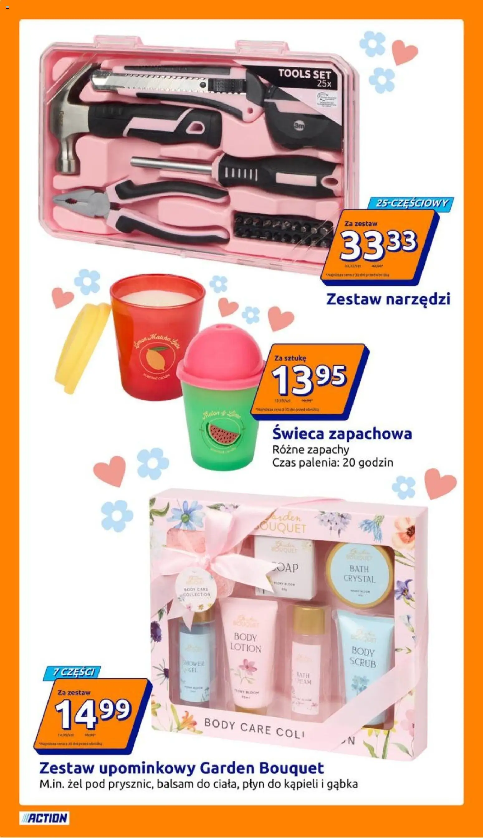 Action gazetka od 22.04.2026 | Strona: 10 | Produkty: Zestaw narzędzi, Płyn do kąpieli, Gąbka, Lotion