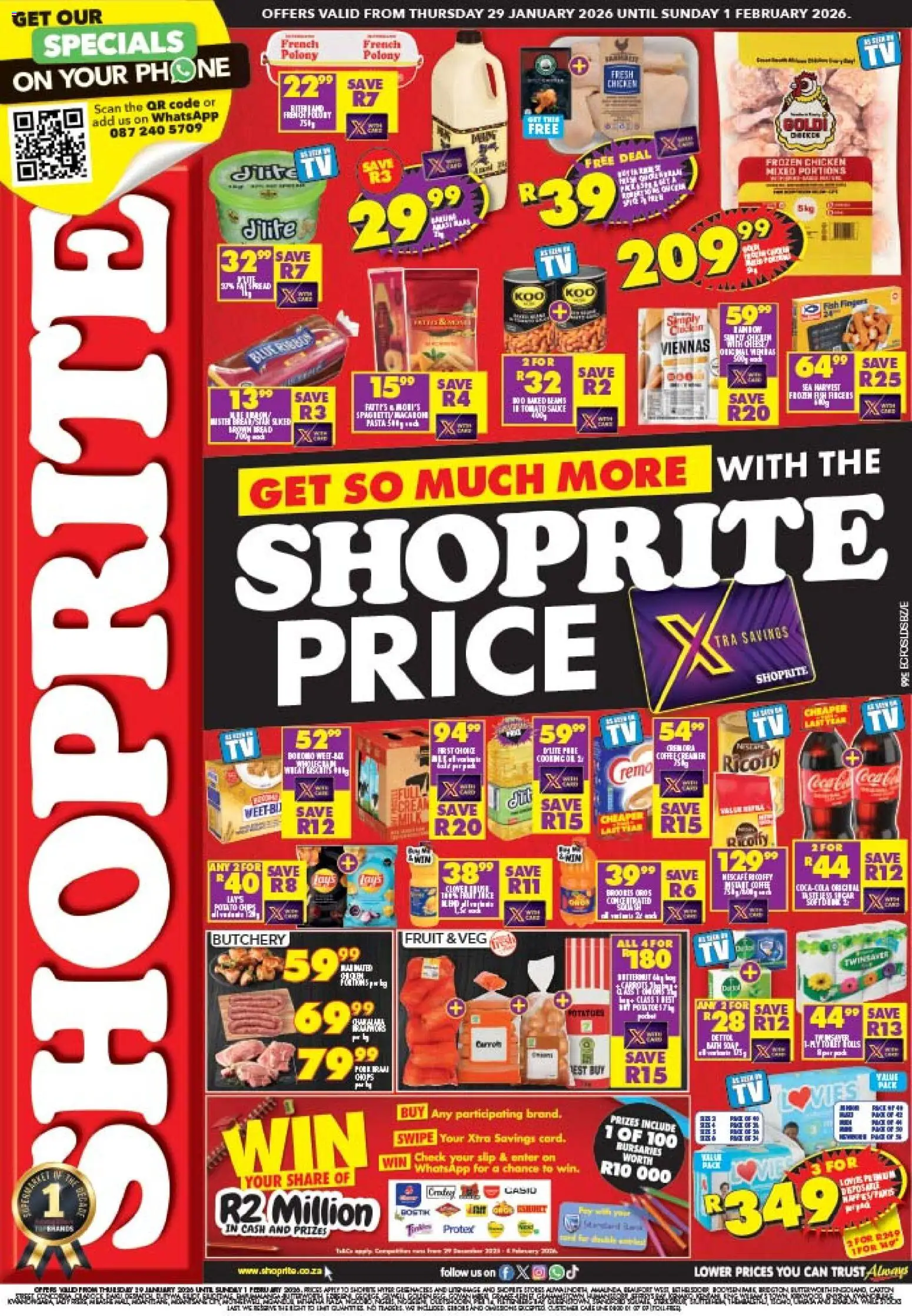 New Shoprite catalogue – valid from 29.01.2026 | Page: 1 | Products: Bath, Fish, Potatoes, Sauce