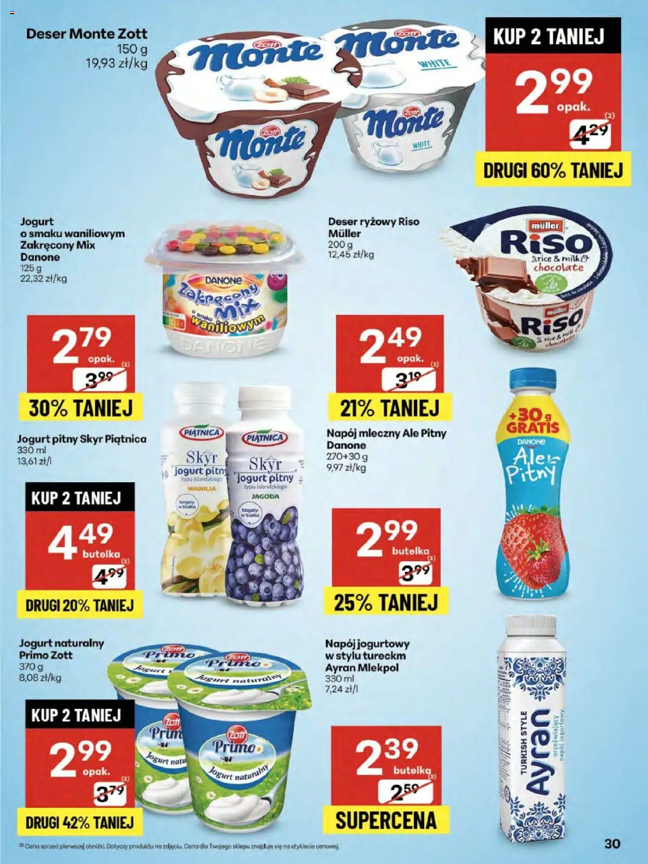 Delikatesy Centrum Gazetka - Sklepy Własne od 07.08.2025 | Strona: 30 | Produkty: Jogurt pitny, Jogurt naturalny, Skyr piątnica, Jogurt