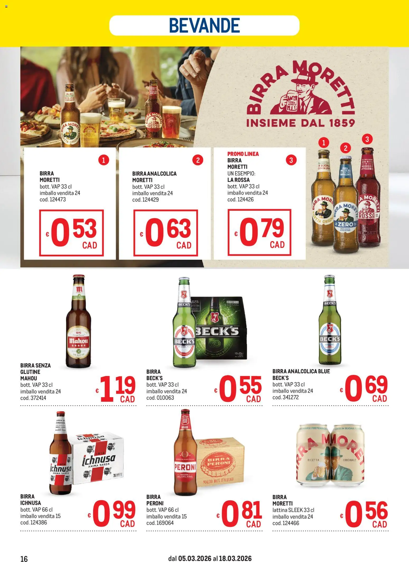 Volantino Metro del 05.03.2026 | Pagina: 16 | Prodotti: Birra