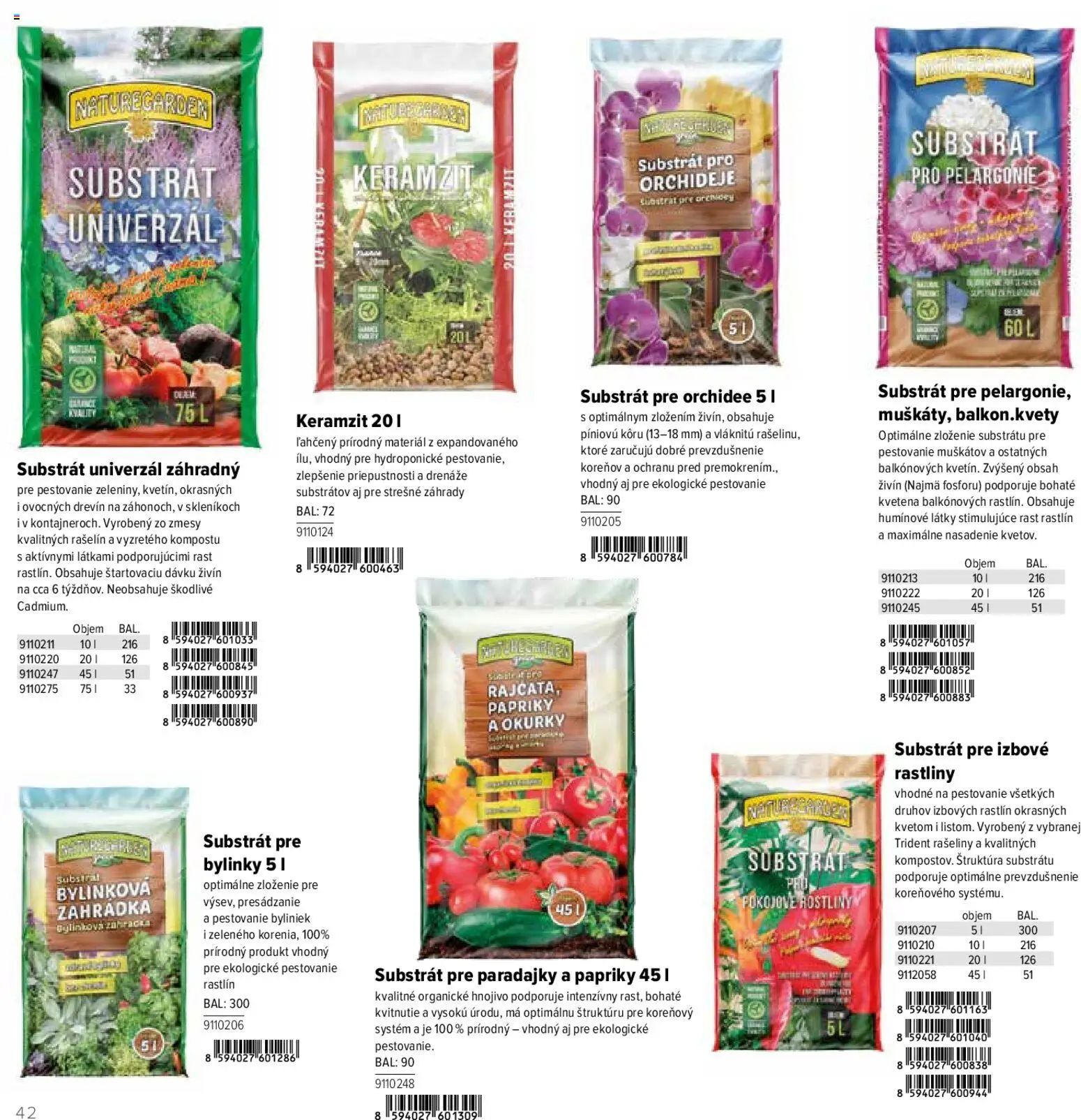 Nové Kinekus akcie – leták je platný od 02.03.2026 | Strana: 42 | Produkty: Paradajky, Substrát