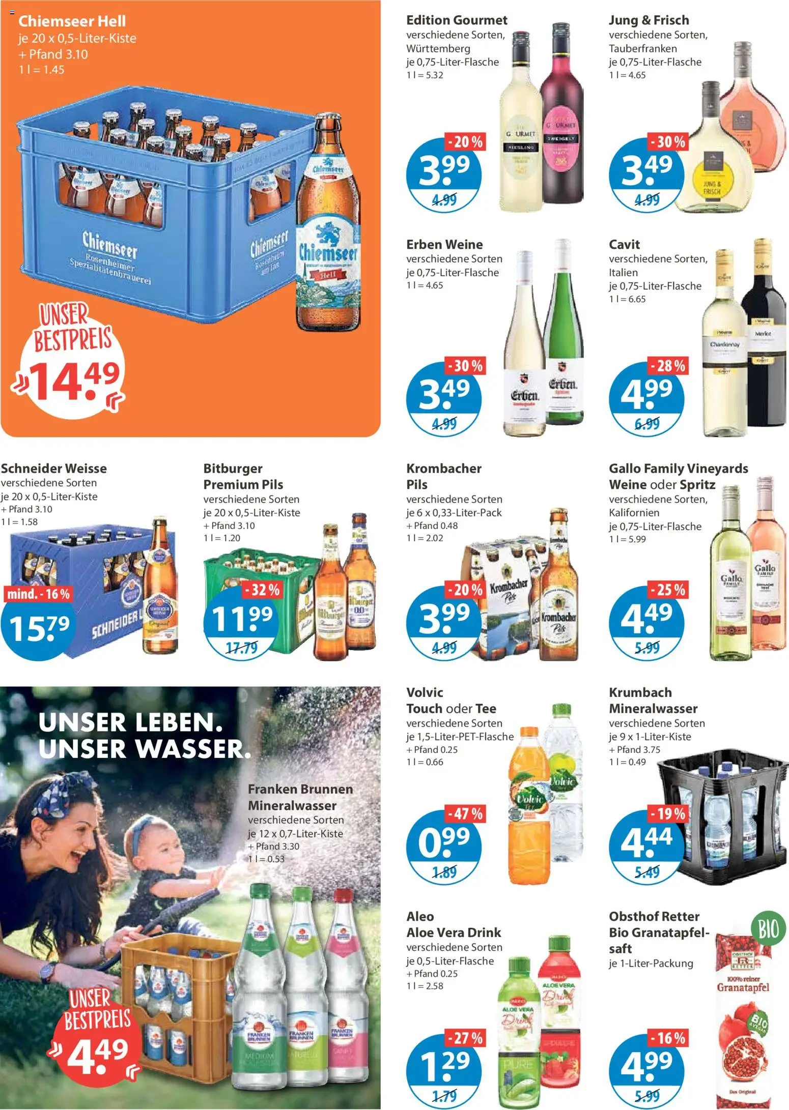 V-Markt - München – gültig ab 27.12.2025 | Seite: 10 | Produkte: Bitburger, Krombacher, Saft, Tee
