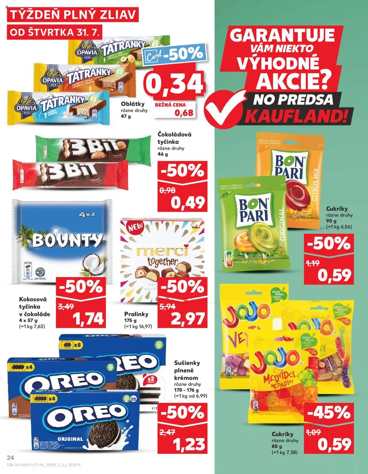 Kaufland Bratislava-Podunajské Biskupice │ platný od 31.07.2025 | Strana: 24 | Produkty: Merci, Cukríky