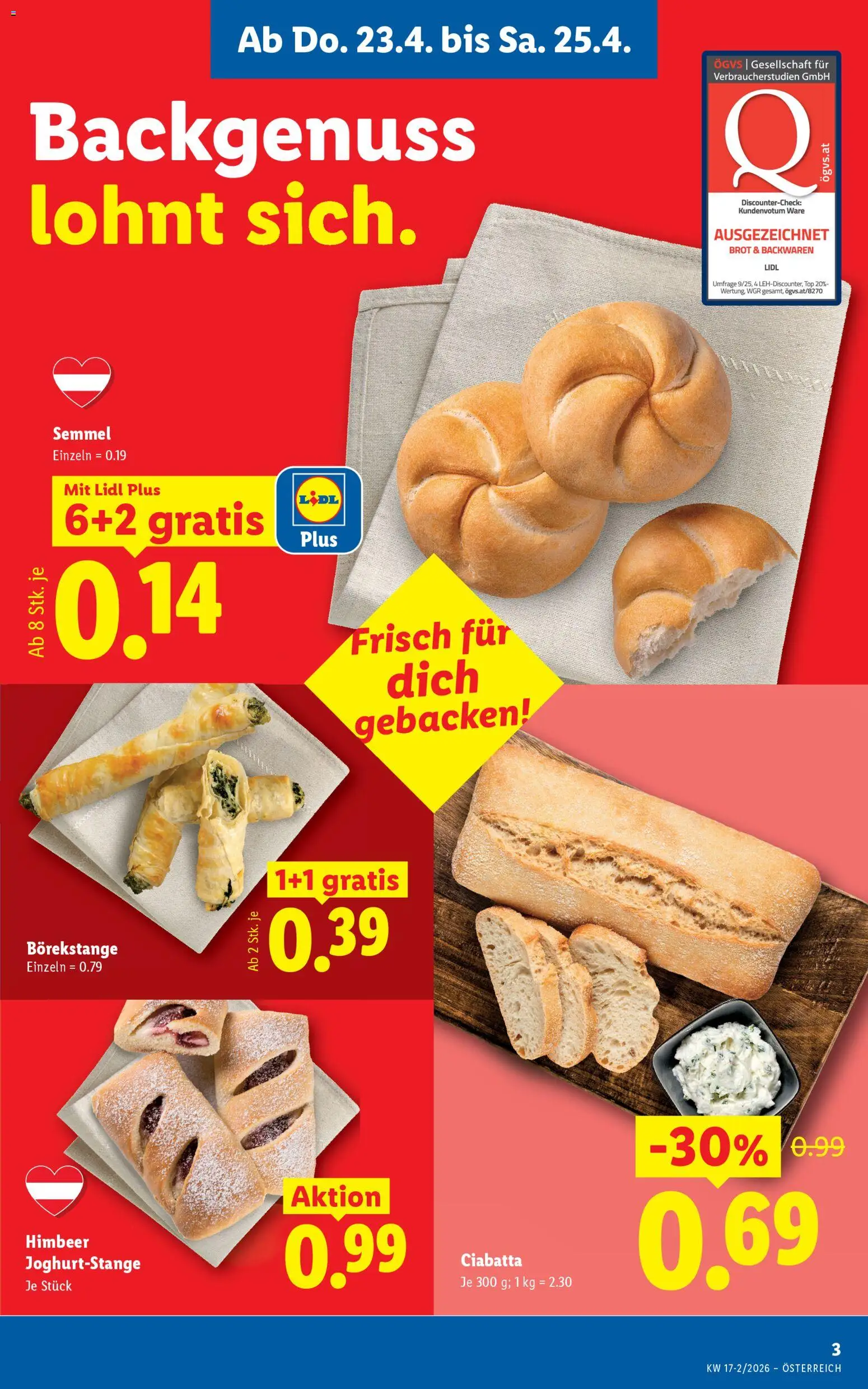 Lidl Flugblatt - Altenmarkt im Pongau, St. Johann im Pongau, Zell am See gültig ab 23.04.2026 | Seite: 5 | Produkte: Brot