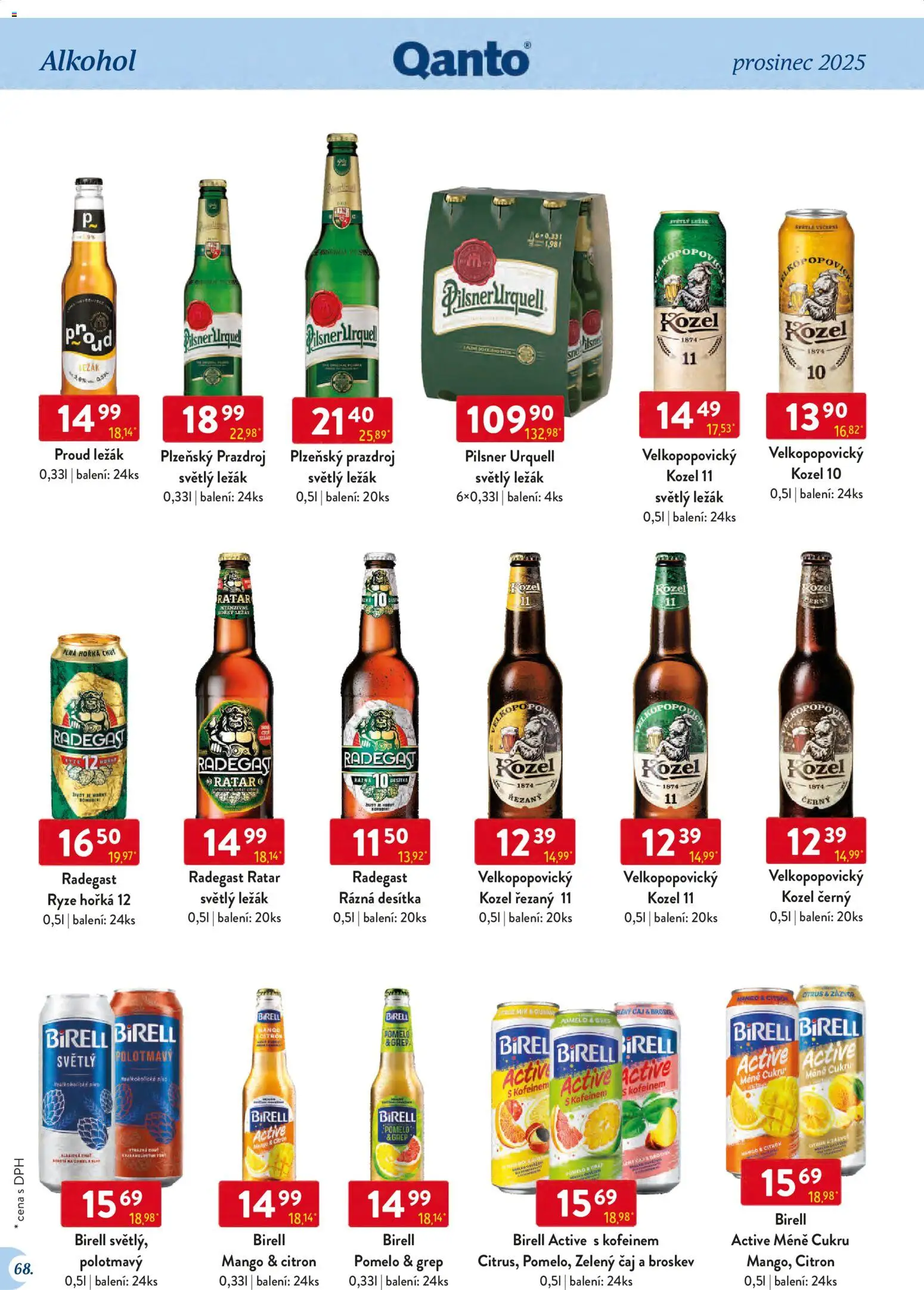 Astur & Qanto leták - Velkoobchod 12/2025 od 01.12.2025 | Strana: 68 | Produkty: Mango, Kozel, Pilsner Urquell, Zázvor