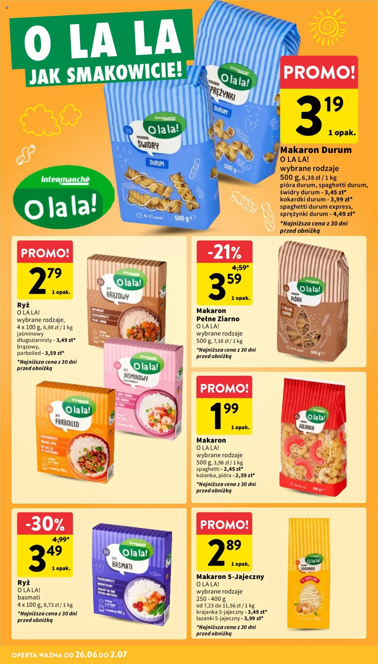 Intermarche Gazetka od 26.06.2025 | Strona: 26 | Produkty: Makaron durum, Ryż, Makaron