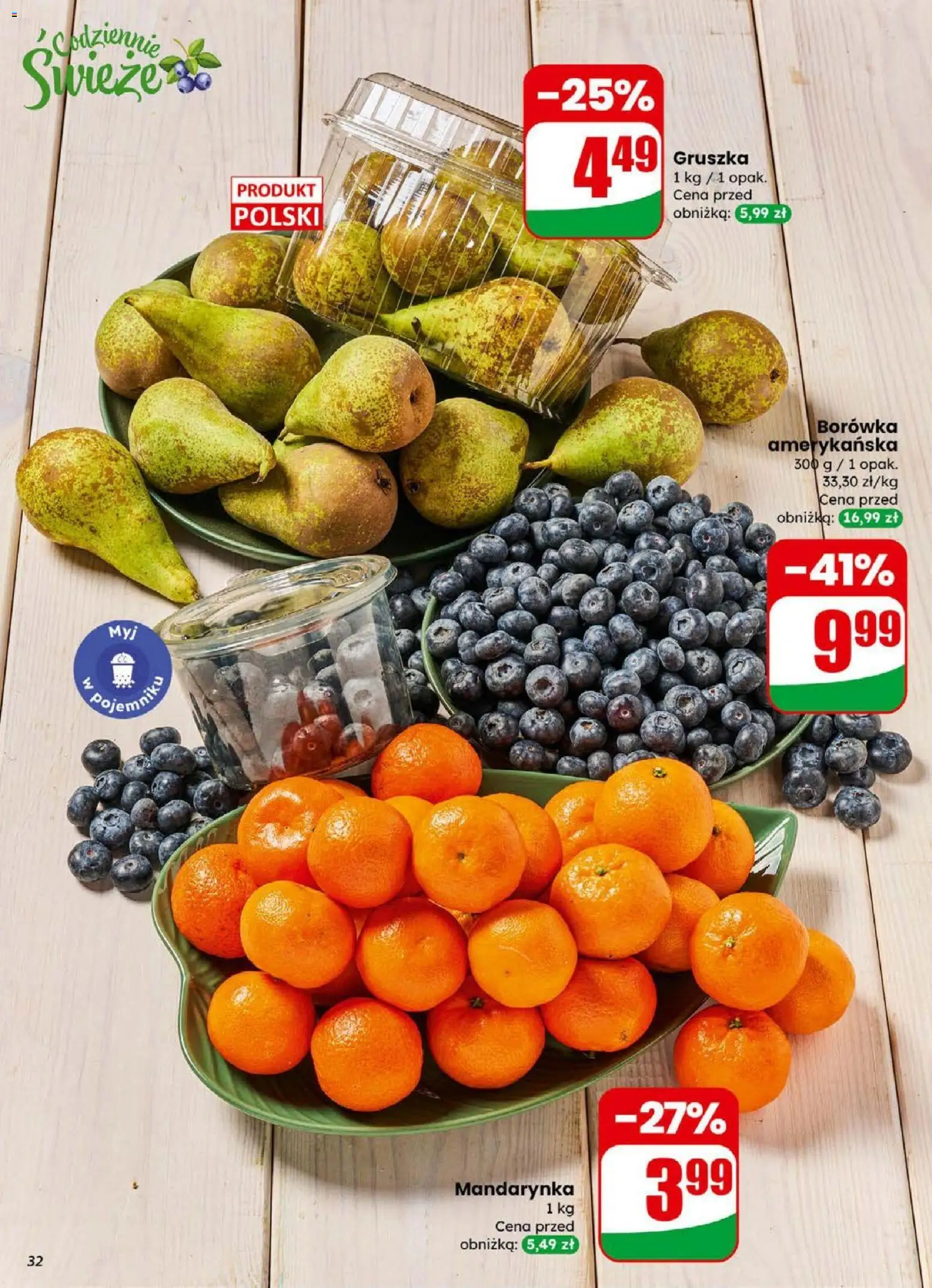 Dino Gazetka od 31.12.2025 | Strona: 32 | Produkty: Gruszka, Borówka amerykańska