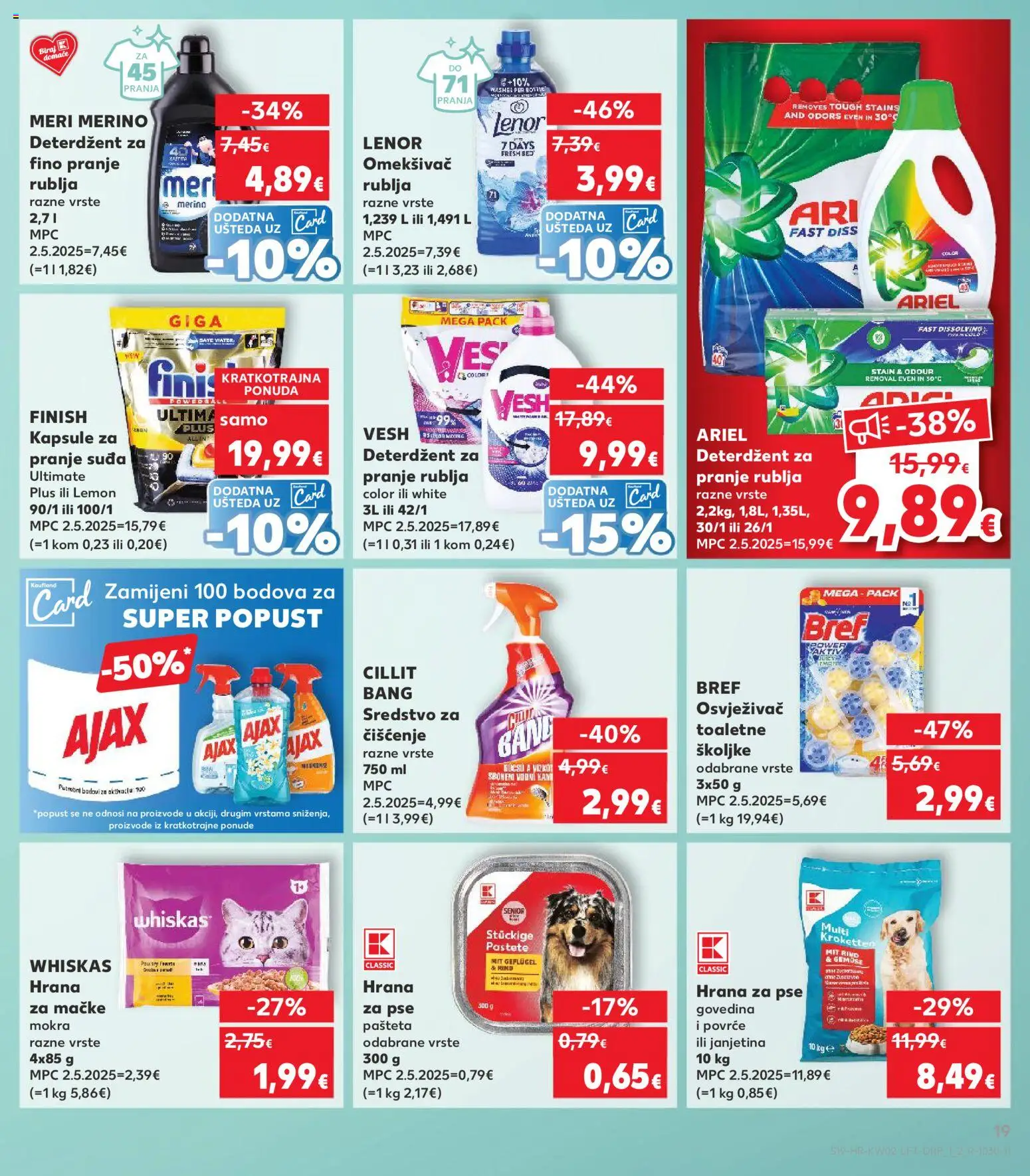 Kaufland katalog | vrijedi od 07.01.2026 | Stranica: 19 | Proizvodi: Whiskas, Hrana za pse, Omekšivač, Pašteta
