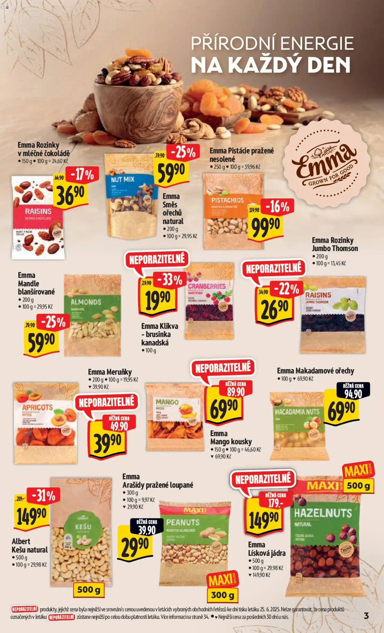 Albert leták - Hypermarket od 02.07.2025 | Strana: 8 | Produkty: Rozinky, Ořechy, Makadamové ořechy, Mandle