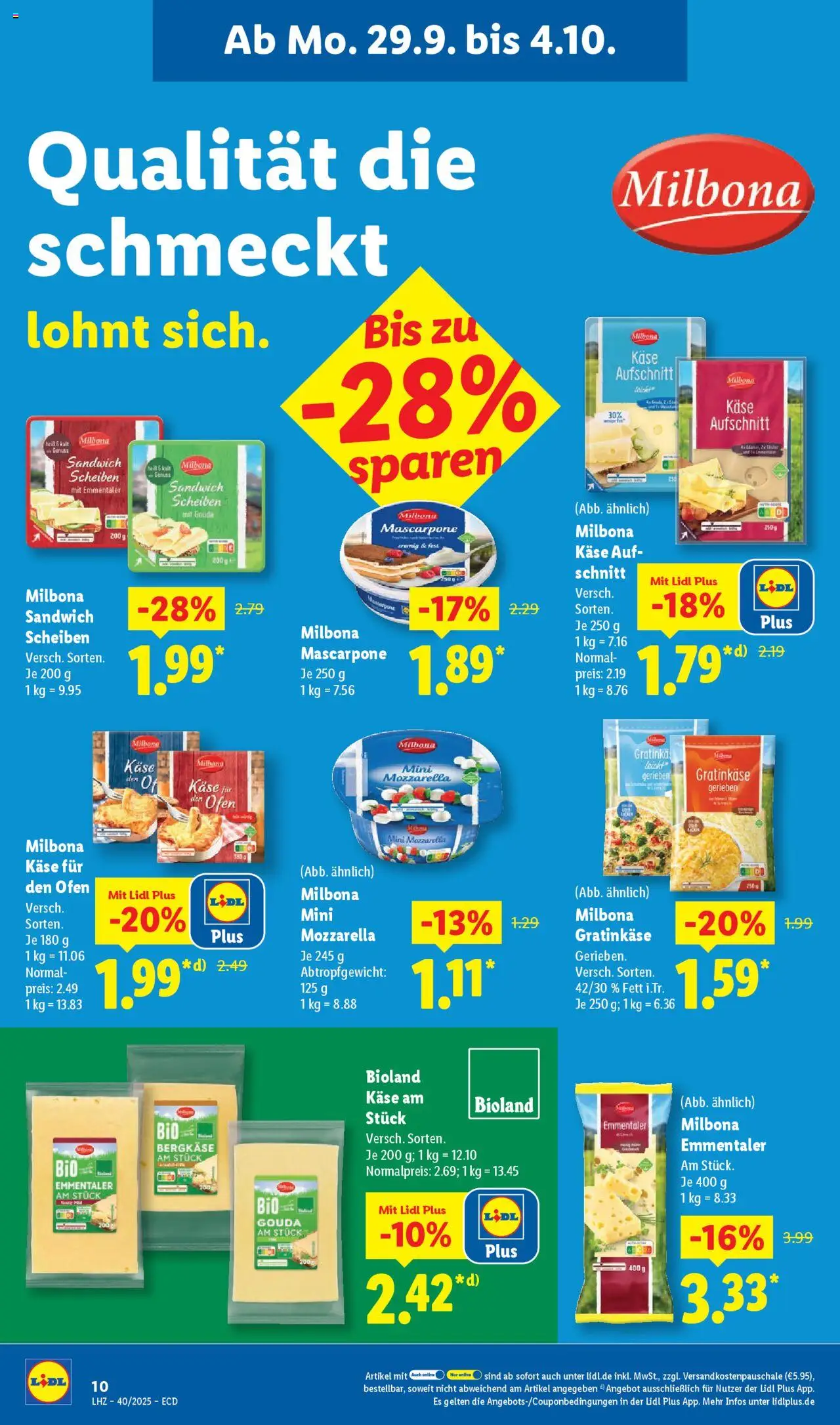 Lidl Prospekt 	 – gültig ab 29.09.2025 | Seite: 18 | Produkte: Käse, Mascarpone, Mozzarella, Gouda