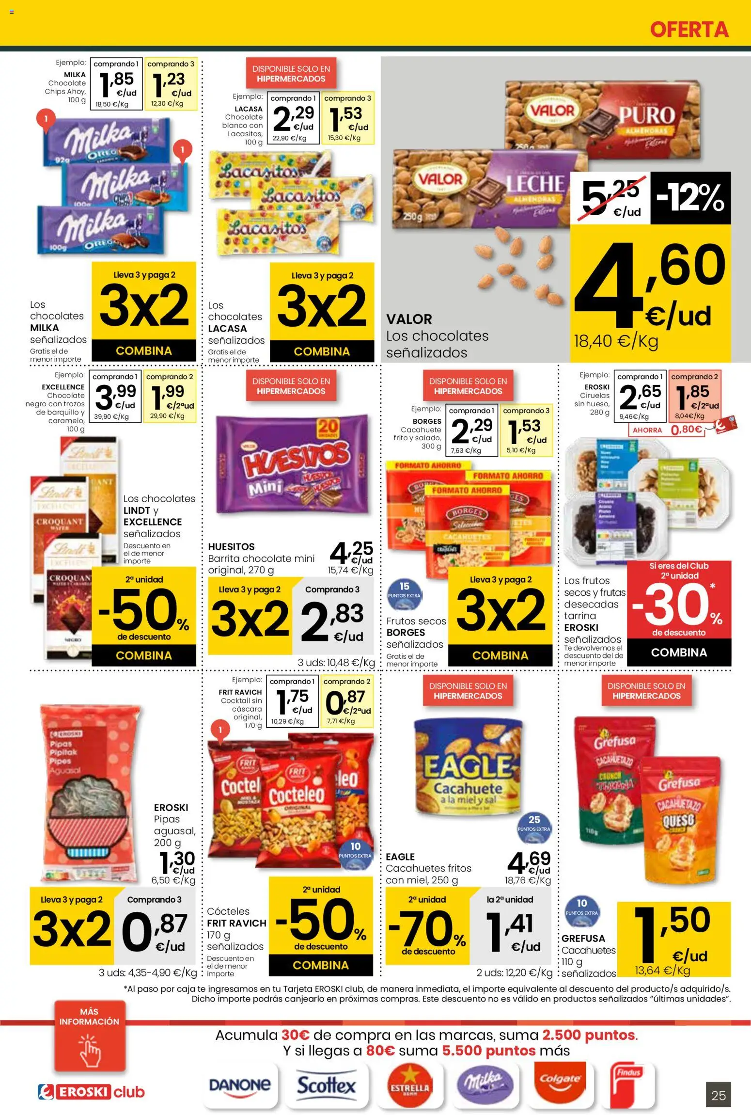 Eroski - 3x2  │ válido desde el 30.10.2025 | Página: 25 | Productos: Chocolate, Κεραία, Frutos secos, Té