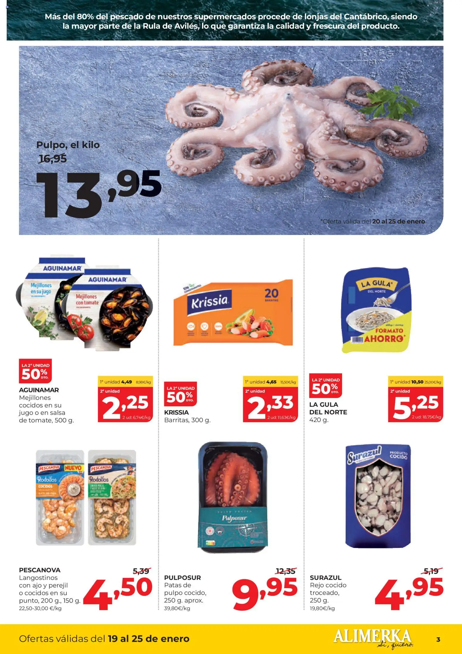Alimerka folleto Asturias │ válido desde el 19.01.2026 | Página: 3 | Productos: Jugo, Pescado