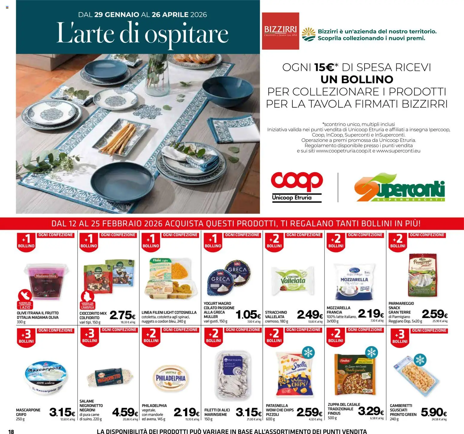 Volantino Superconti del 12.02.2026 | Pagina: 19 | Prodotti: Nuggets, Mandorle, Parmigiano, Alici