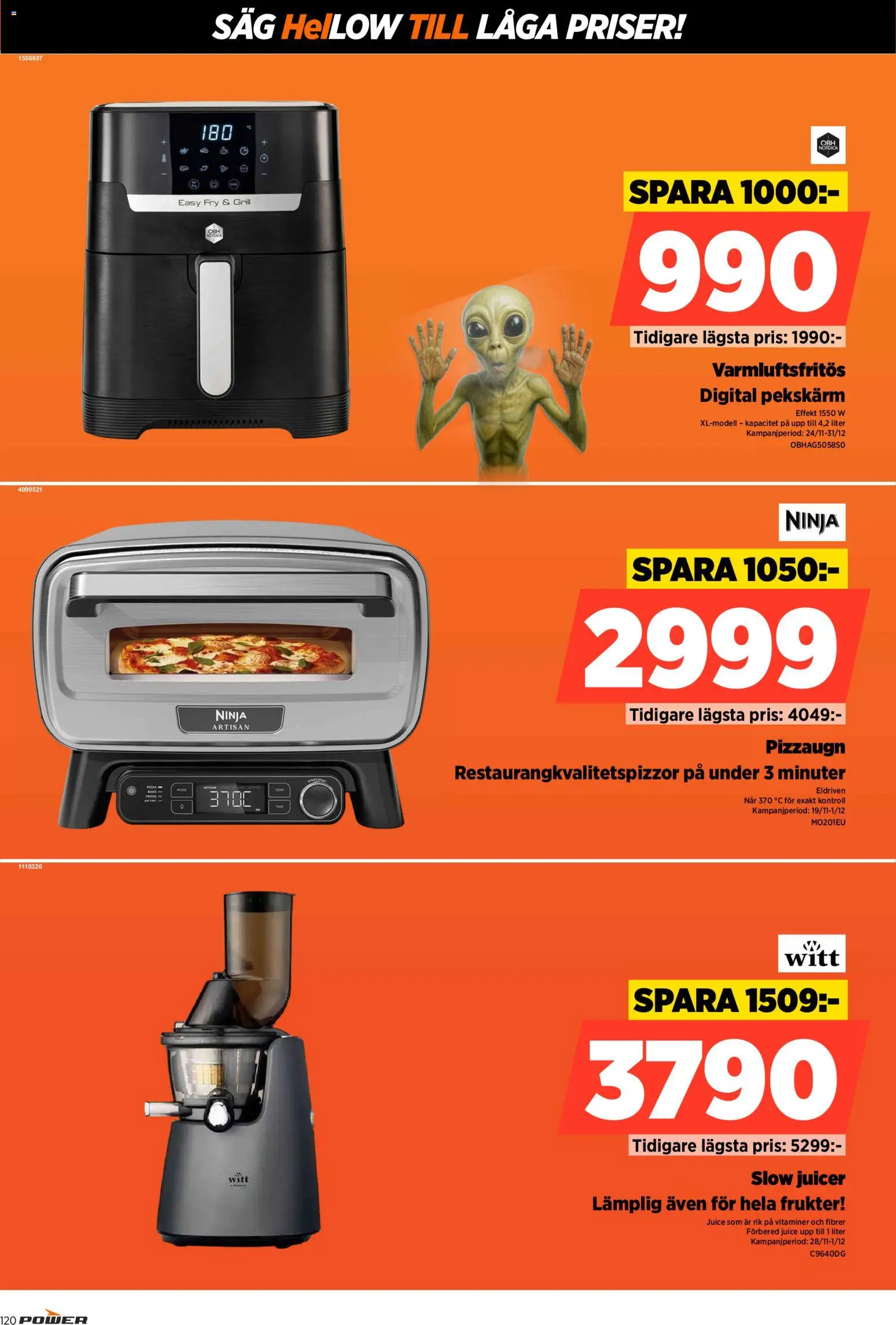 Power reklamblad aktuell från 24.11.2025 | Sida: 120 | Produkter: Grill, Såg, Juice