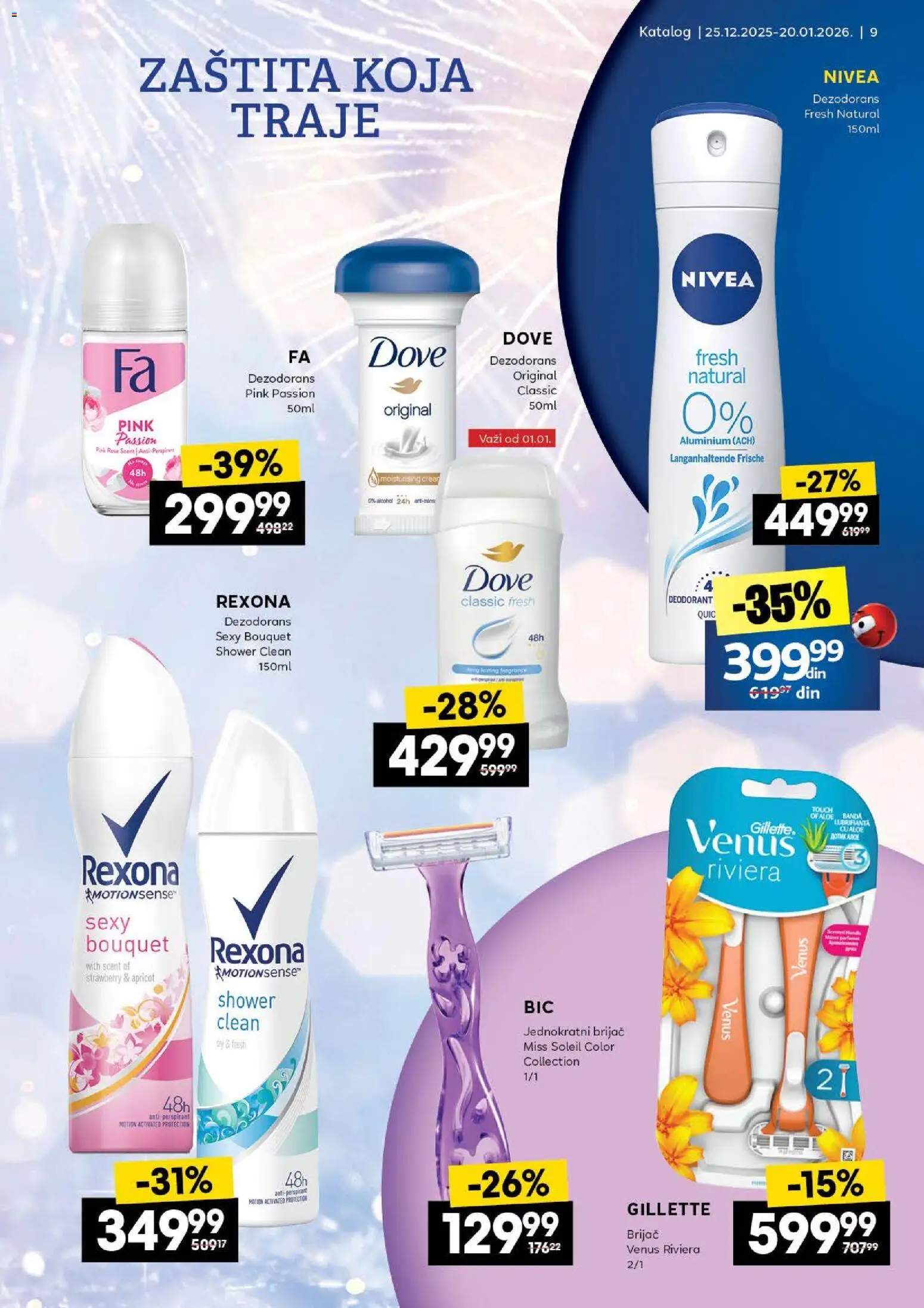 Roda katalog - važi od 25.12.2025 | Strana: 9 | Proizvode: Nivea, Dove, Dezodorans, Antiperspirant