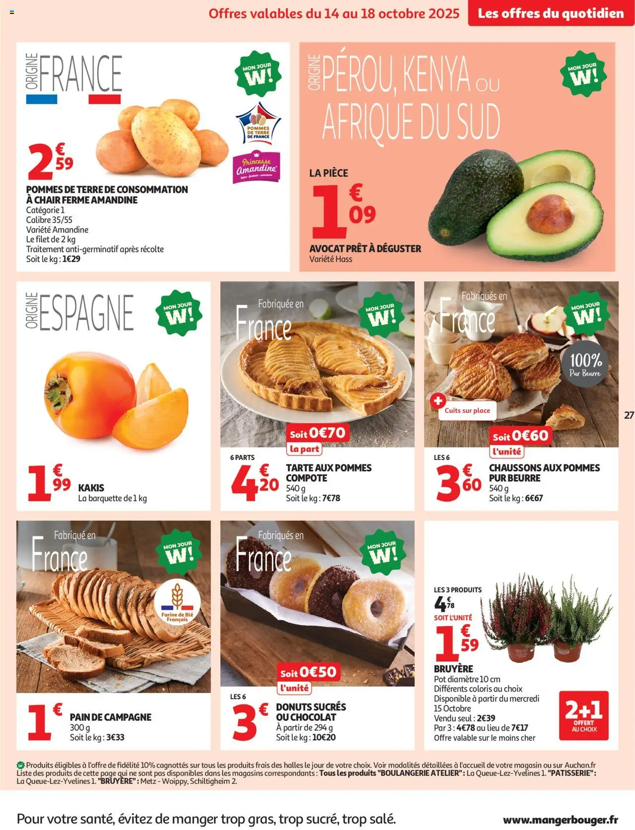 {H1} | Page: 27 | Produits: Farine, Beurre, Pain, Tarte aux pommes