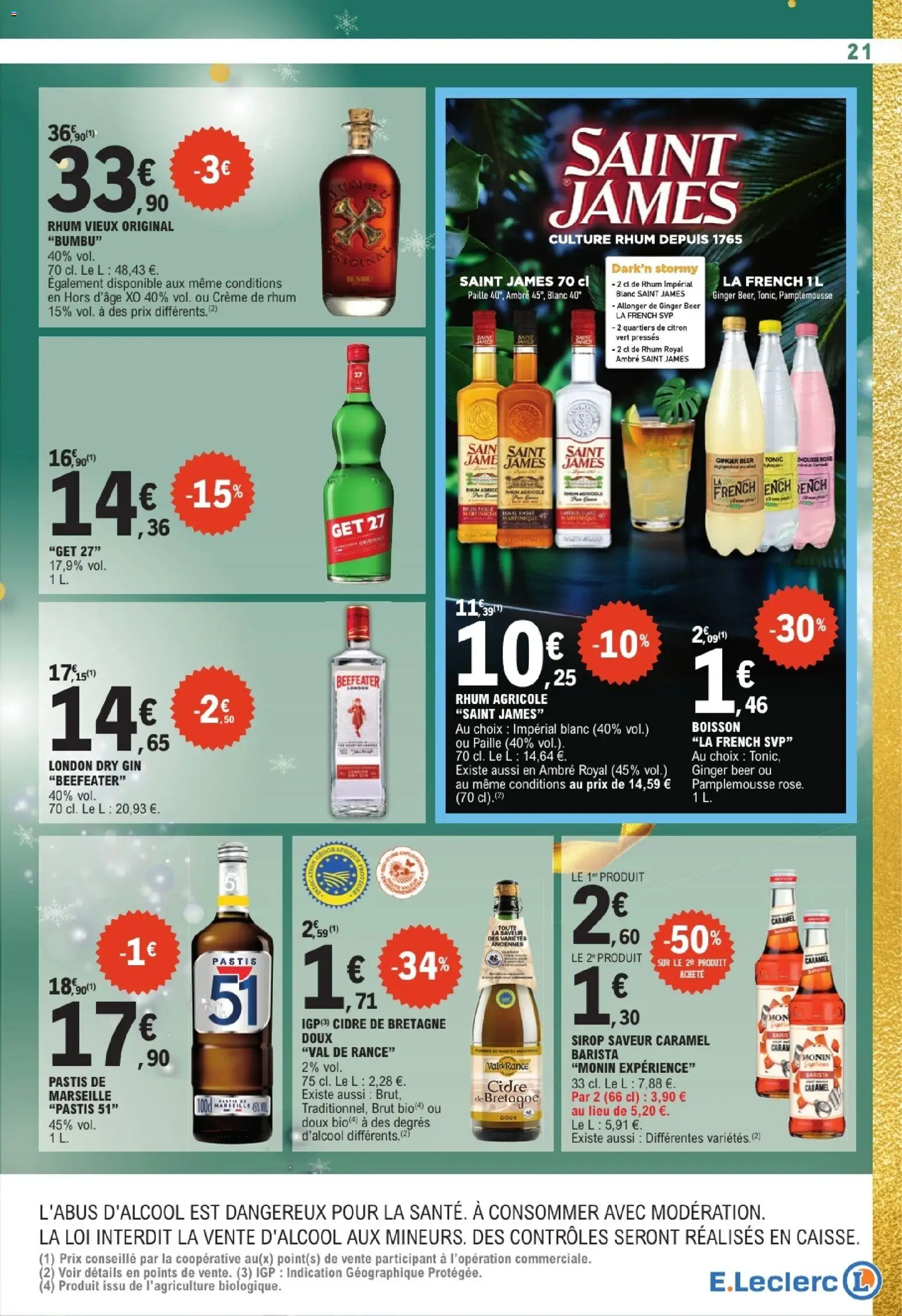 {H1} | Page: 21 | Produits: Pastis, Citron, Pastis 51, Gin