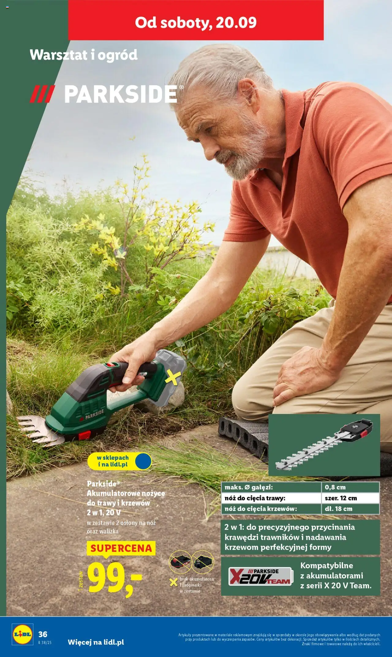 Lidl Katalog od 15.09.2025 | Strona: 48 | Produkty: Trawy, Walizka, Nożyce do trawy