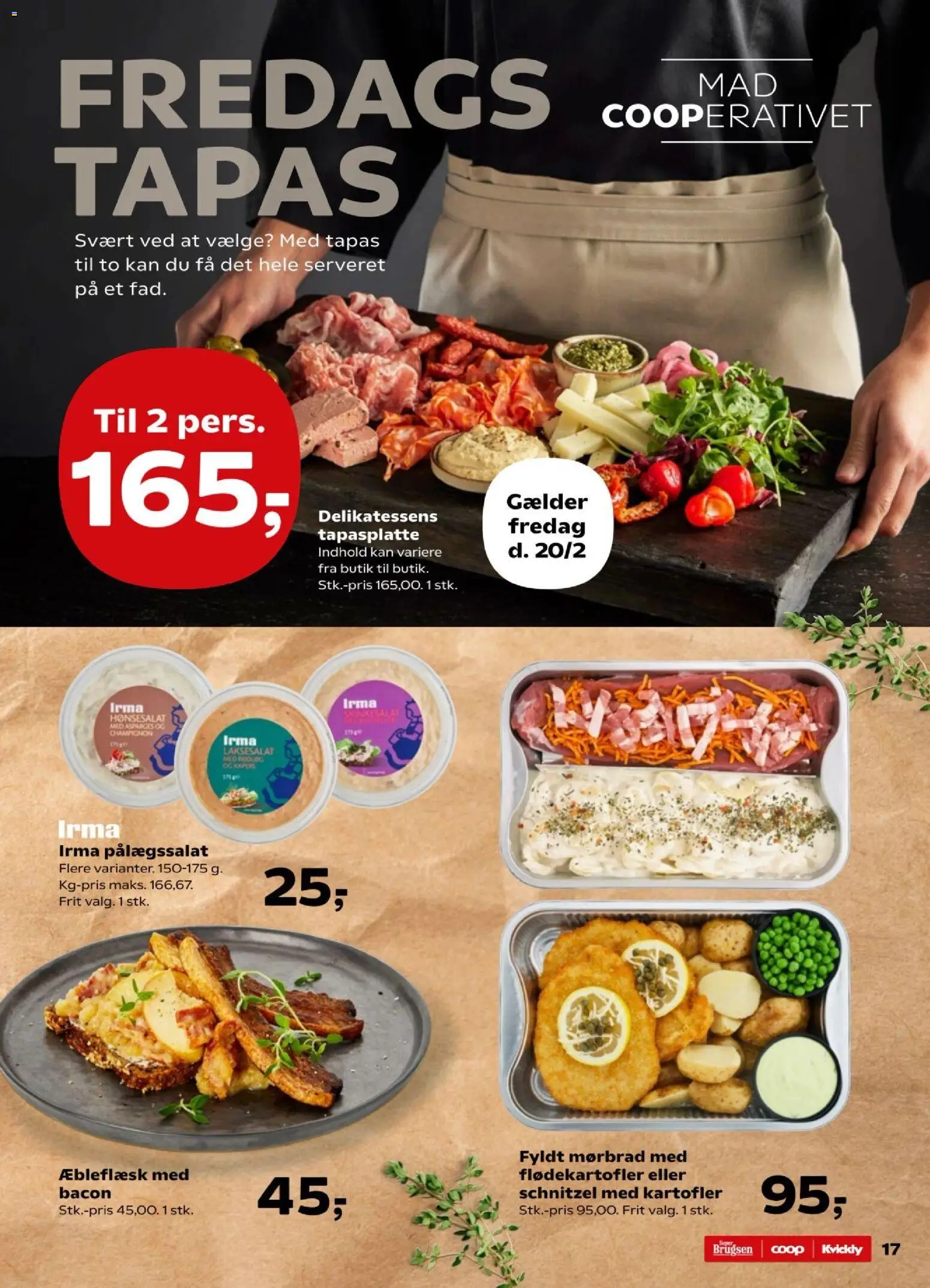 Super Brugsen tilbudsavis – gyldig fra 20.02.2026 | Side: 19 | Produkter: Champignon, Kartofler, Bacon, Asparges