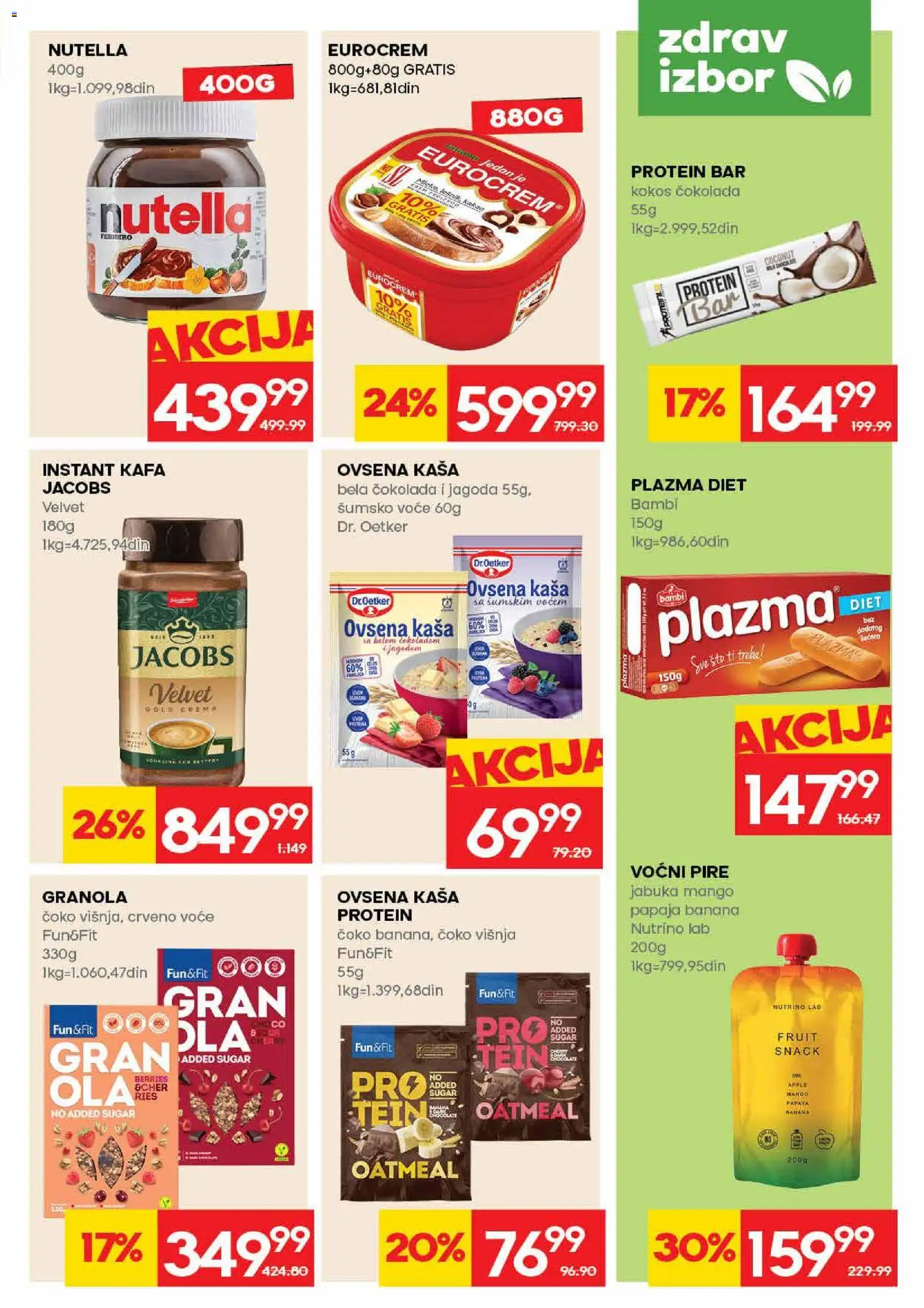 Roda katalog - važi od 16.04.2026 | Strana: 15 | Proizvode: Instant kafa, Protein bar, Čokolada, Nutella