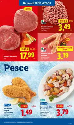 Anteprima del volantino Due cotolette di pesce con formaggio, 200 g confezione valido a partire dal 20.10.2025 | Pagina: 5