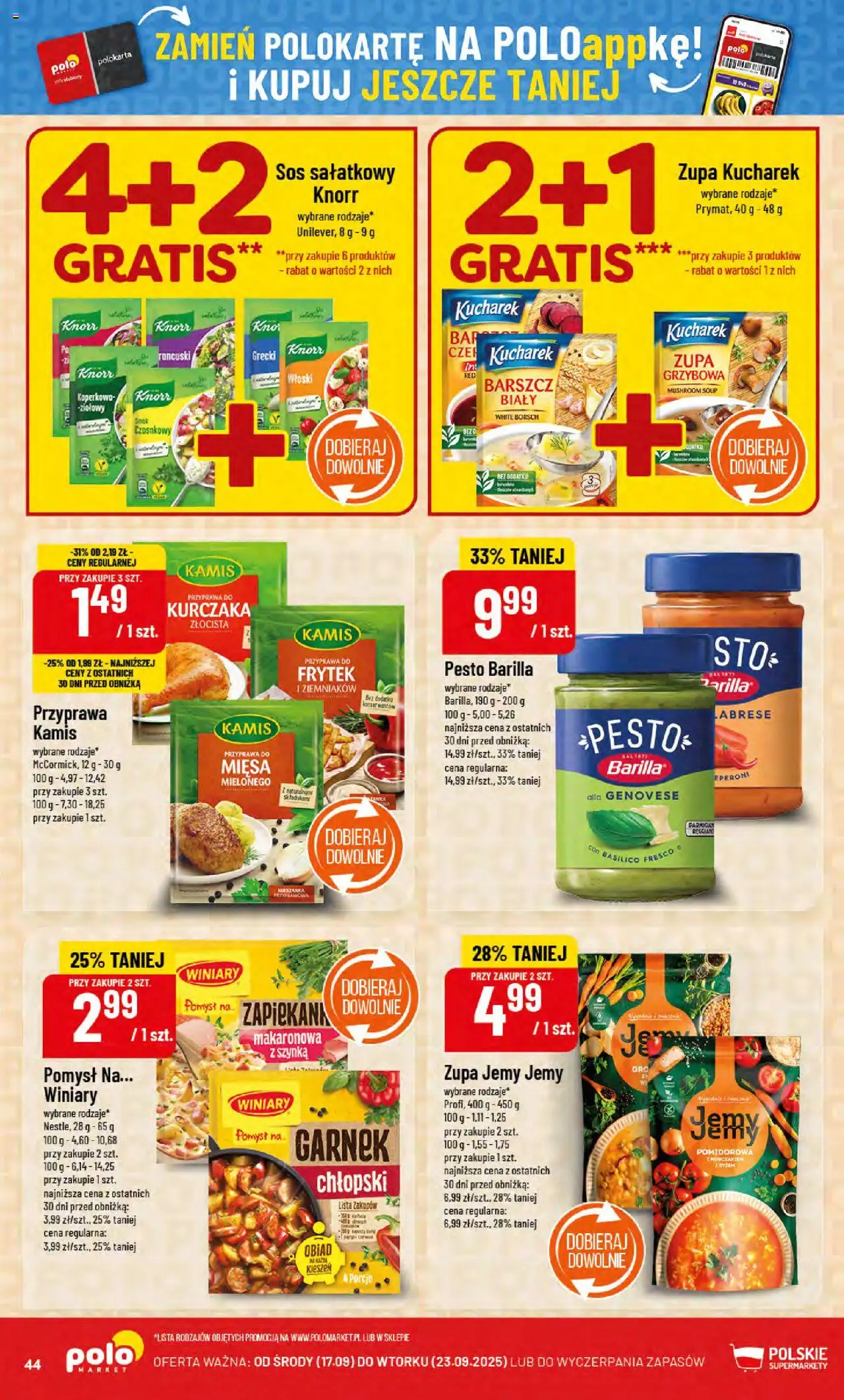 POLOmarket Gazetka od 17.09.2025 | Strona: 44 | Produkty: Barszcz, Pesto, Zupa, Fresco