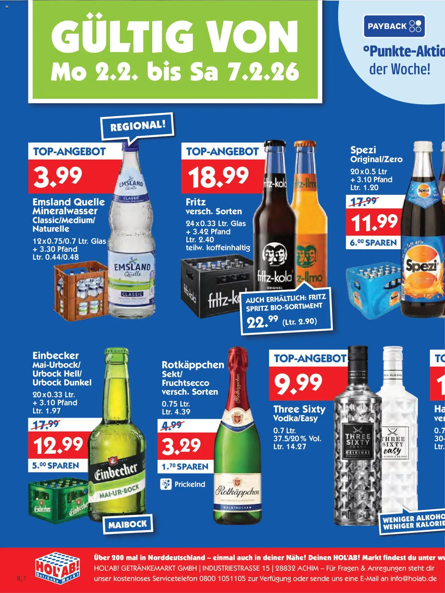 HOL’AB! Prospekt 	 – gültig ab 02.02.2026 | Seite: 2 | Produkte: Mineralwasser, Fruchtsecco, Rotkäppchen