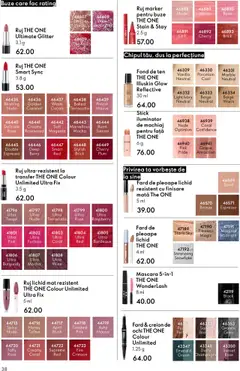 Ofertele Oriflame valabile de la 22.10.2025 | Pagină: 38 | Produse: Fond de ten, Duș, Mascara, Ruj
