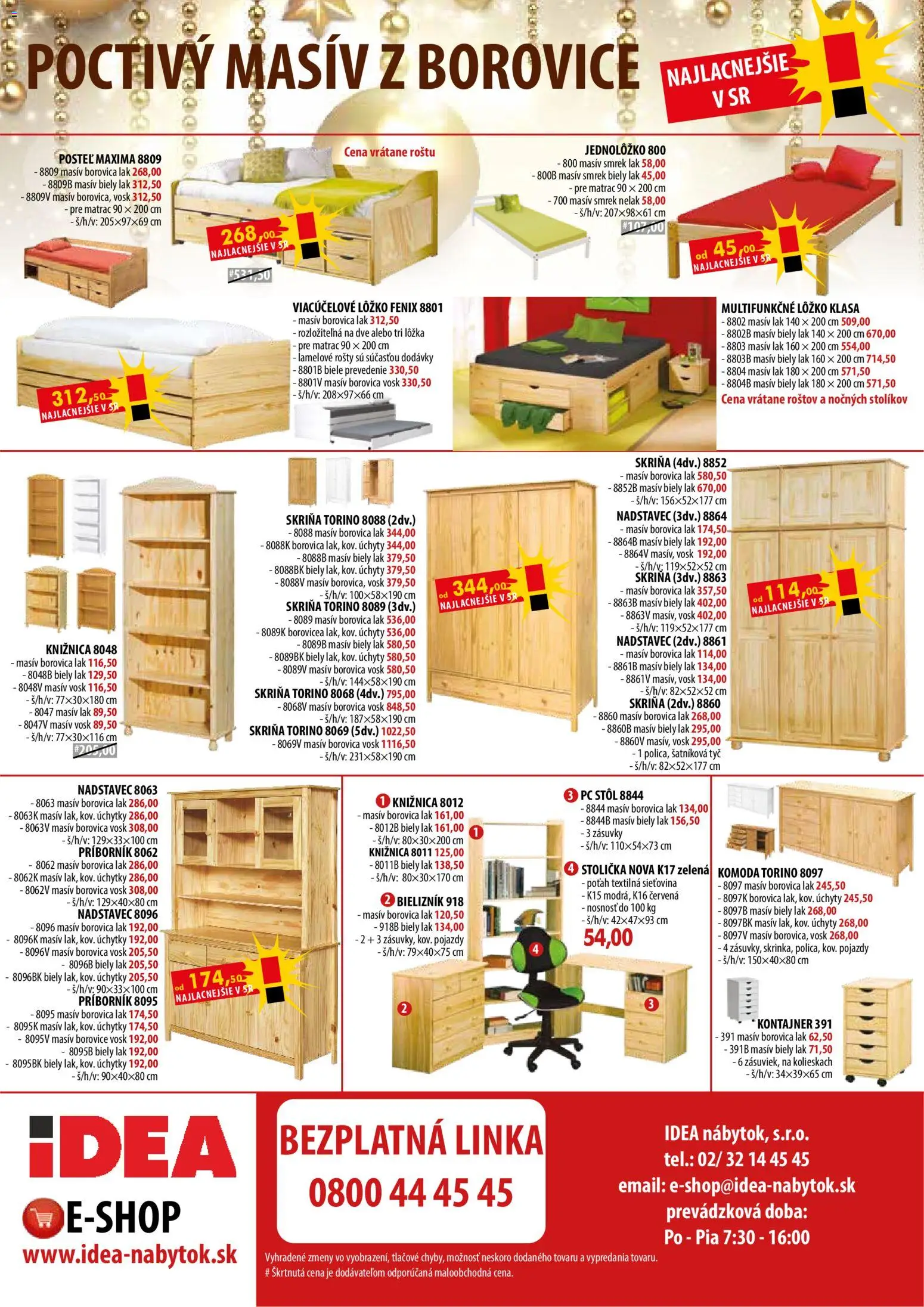 Nové IDEA nábytok akcie – leták je platný od 15.12.2025 | Strana: 4 | Produkty: Matrac, Posteľ, Skriňa, Stôl