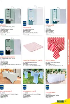 Metro Gasztronómia - amely érvényes a következő dátumtól: 18.02.2026 | Oldal: 95 | Termékek: Asztal, Asztalterítő, Szoknya