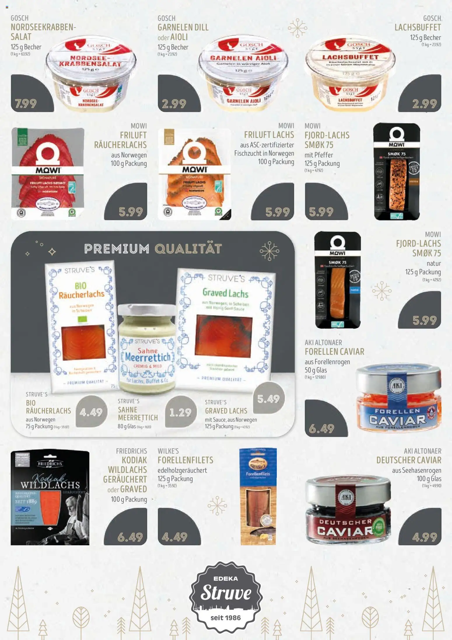 Edeka Struve Unsere Angebote für die Festzeit – gültig ab 08.12.2025 | Seite: 5 | Produkte: Garnelen, Lachs, Räucherlachs, Pfeffer