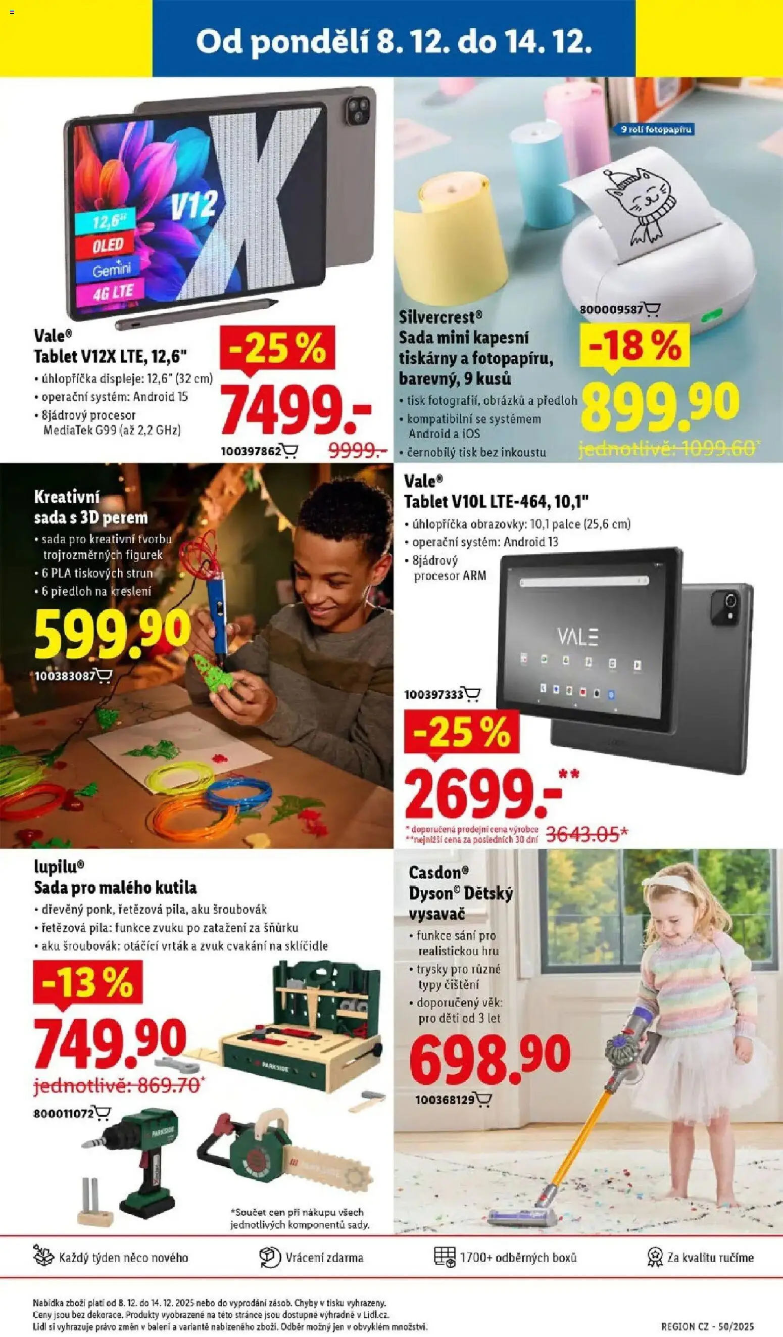 Lidl leták od 08.12.2025 | Strana: 33 | Produkty: Šroubovák, Vysavač, Kreativní sada, Pila