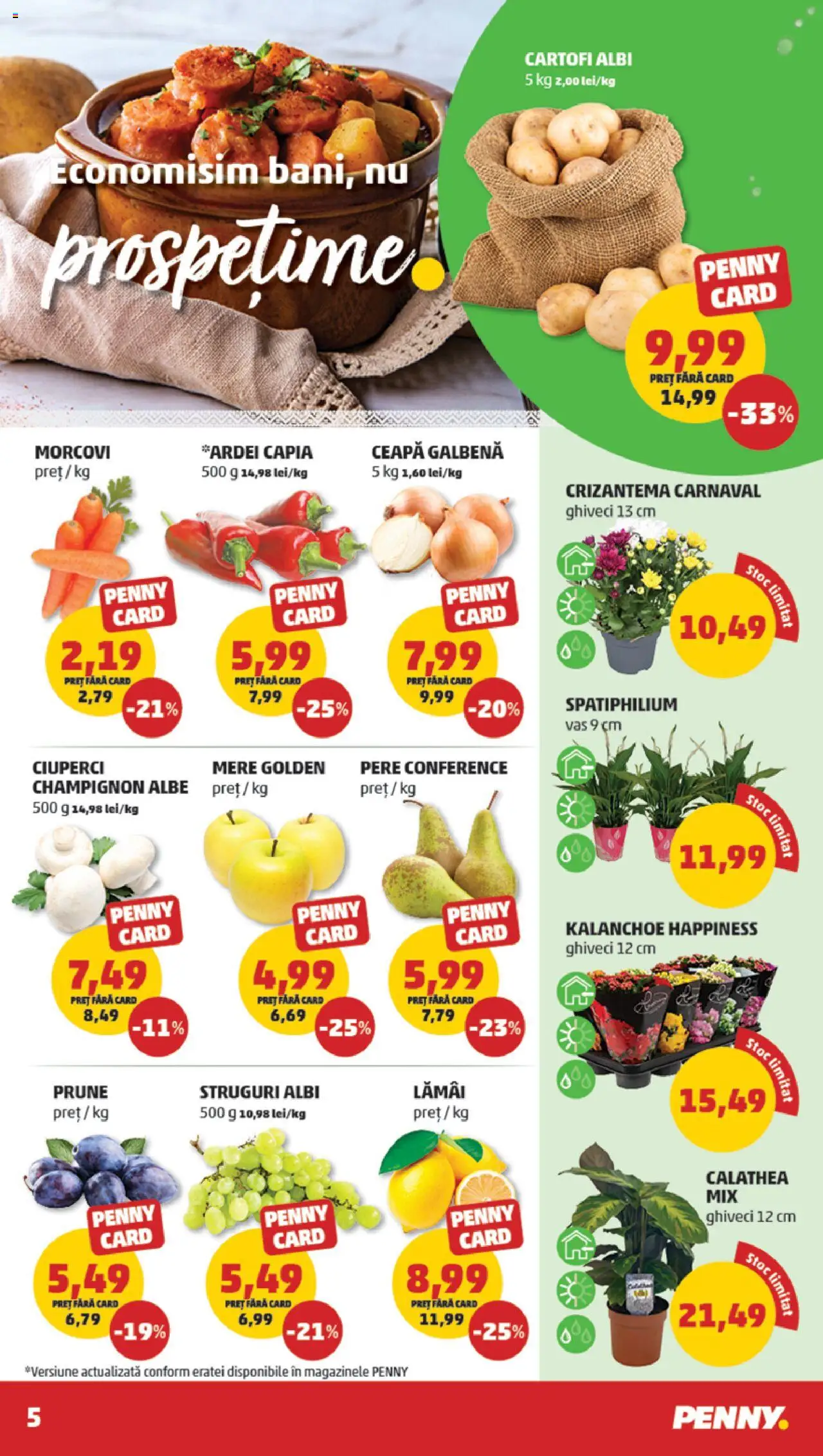 Noul catalog PENNY – valabil de la 08.10.2025 | Pagină: 5 | Produse: Struguri, Pară, Ceapă galbenă, Ceapă